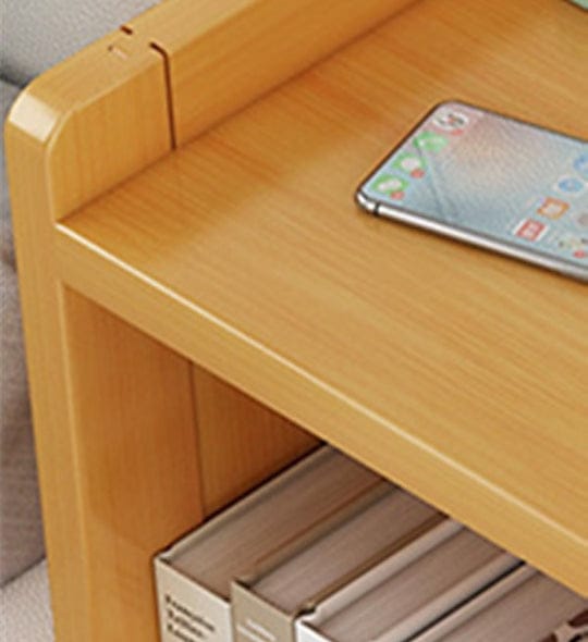 Palermo Bedside Table Bamboo Bedside Table Nightstand Storage Bedroom Sofa Side Stand - Wood