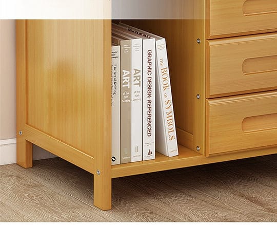 Palermo Bedside Table Bamboo Bedside Table Nightstand Storage Bedroom Sofa Side Stand - Wood
