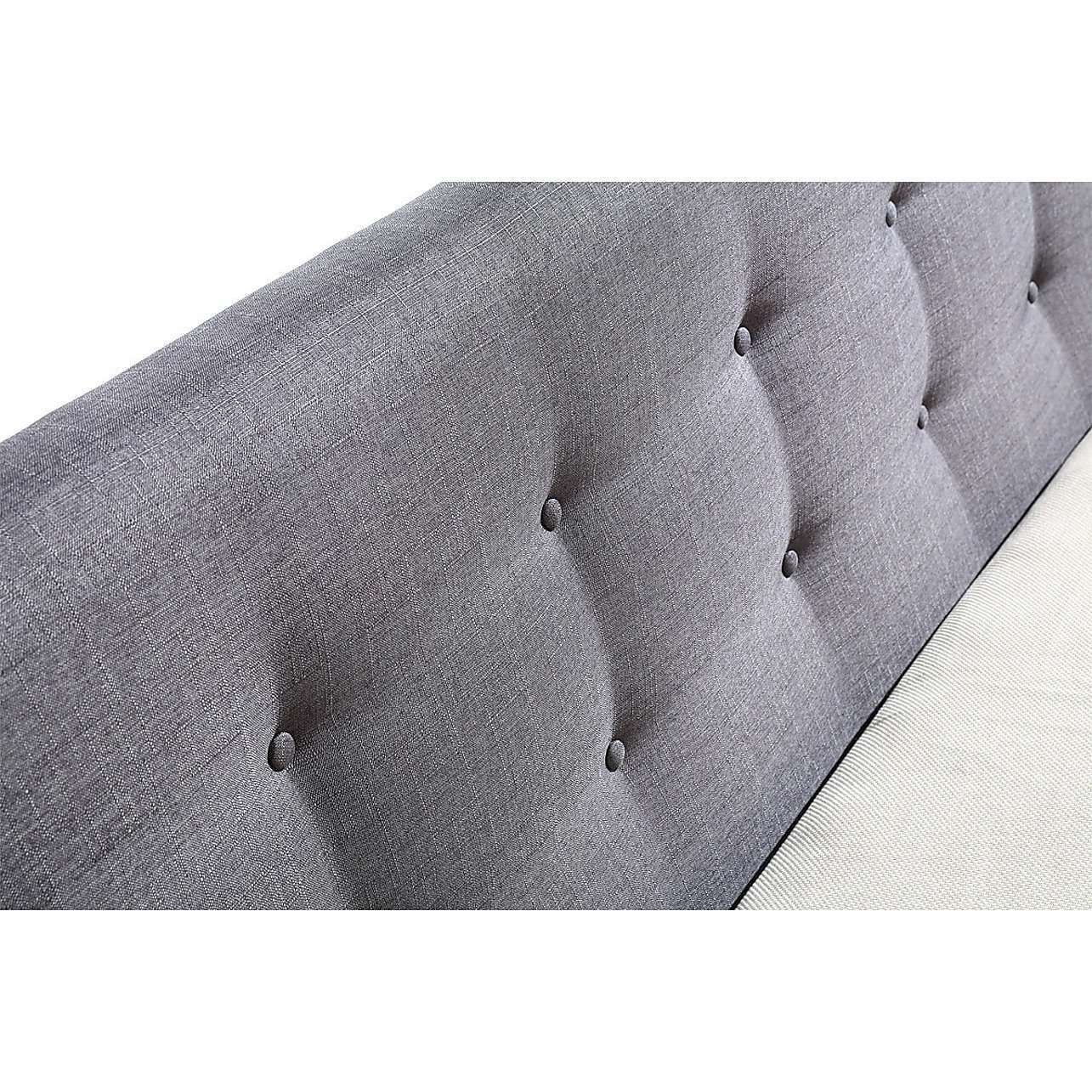 Palermo Bedframe Button Tuft Linen Fabric Luxury Bed Frame