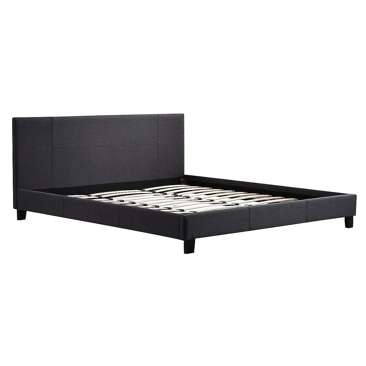 Palermo Bedframe King Single / Grey Modern Fabric Linen Bed Frame - 2 Colours