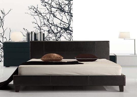 Palermo Bedframe Loft Black PU Leather - Black