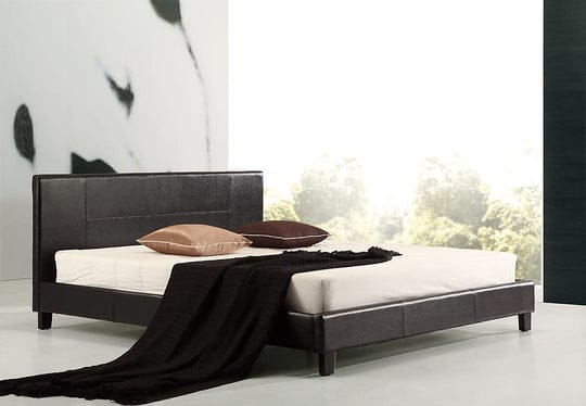 Palermo Bedframe Loft Black PU Leather - Black
