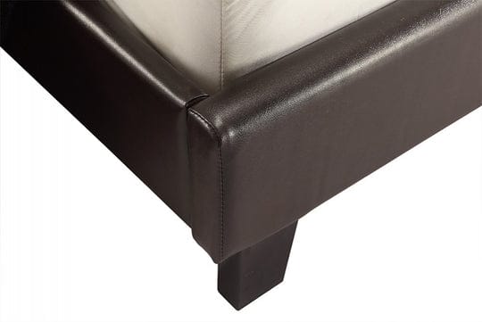 Palermo Bedframe Loft Black PU Leather - Brown