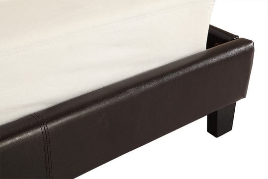Palermo Bedframe Loft Black PU Leather - Brown