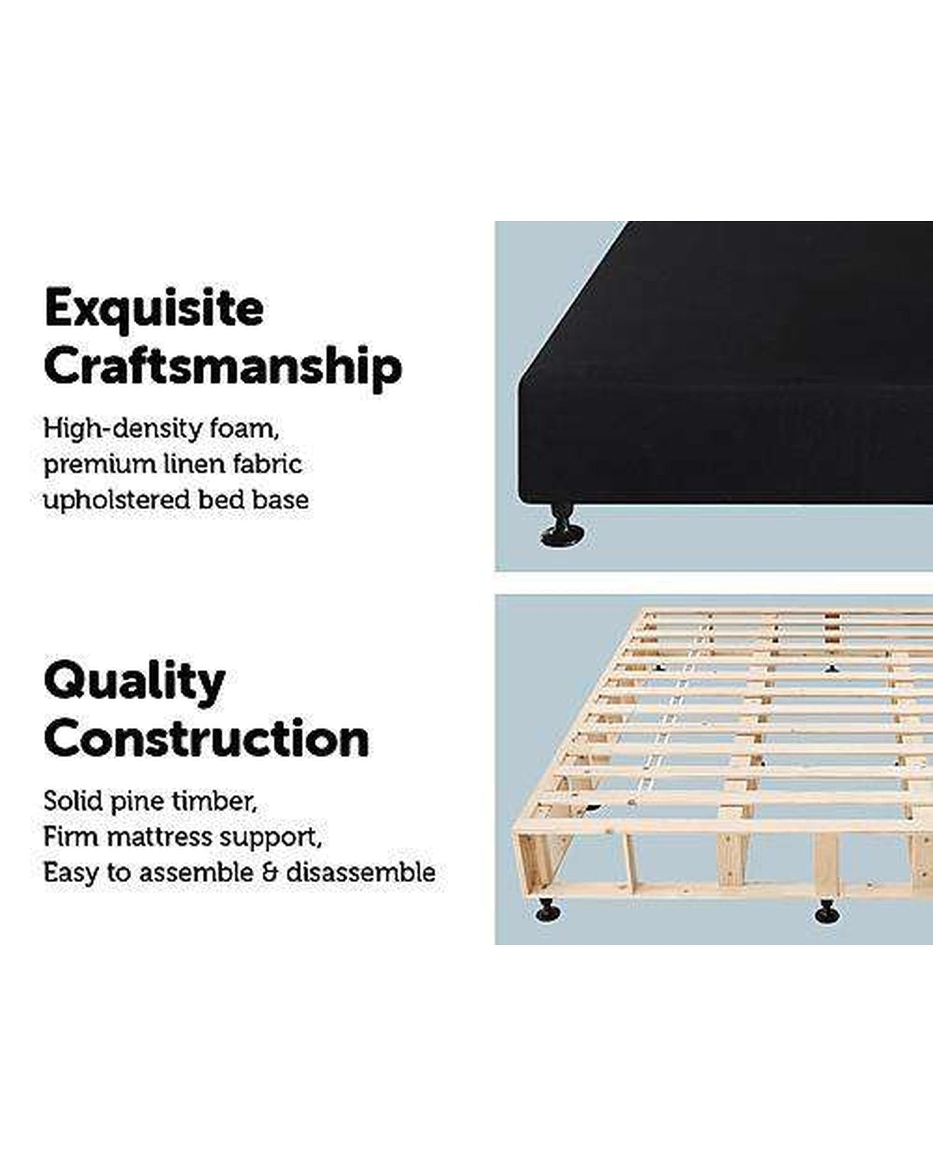 Palermo Base Mattress Base - Midnight Black