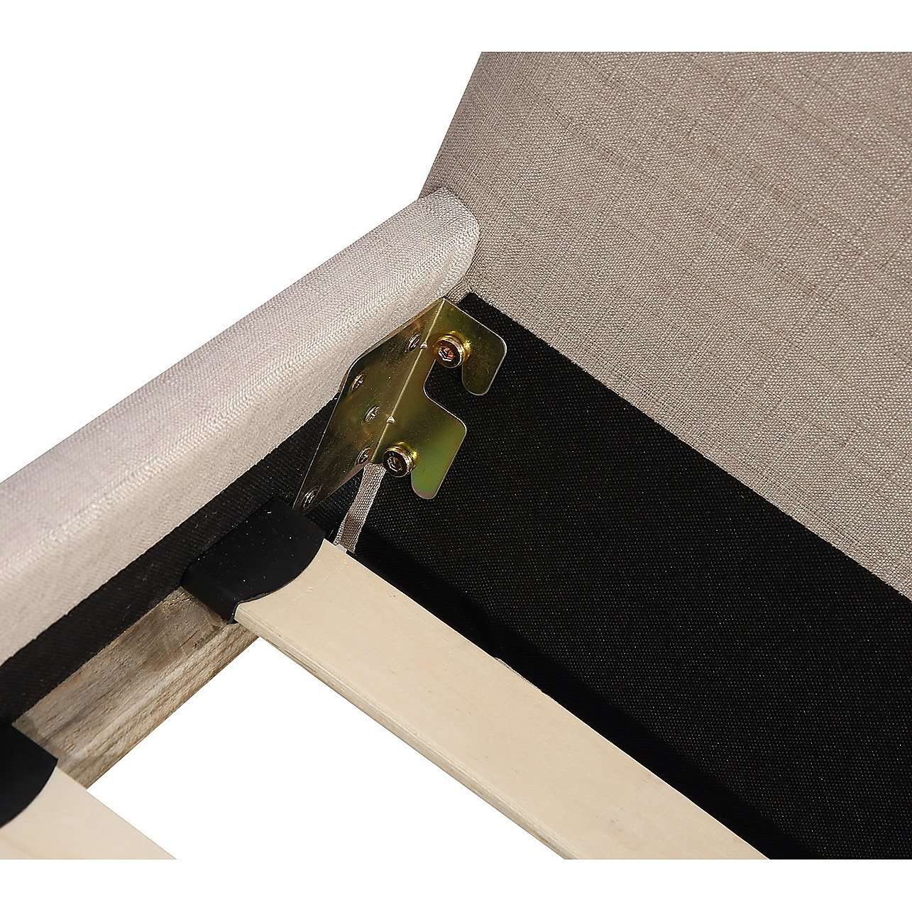 Palermo Bedframe Modern Fabric Linen Bed Frame - 2 Colours