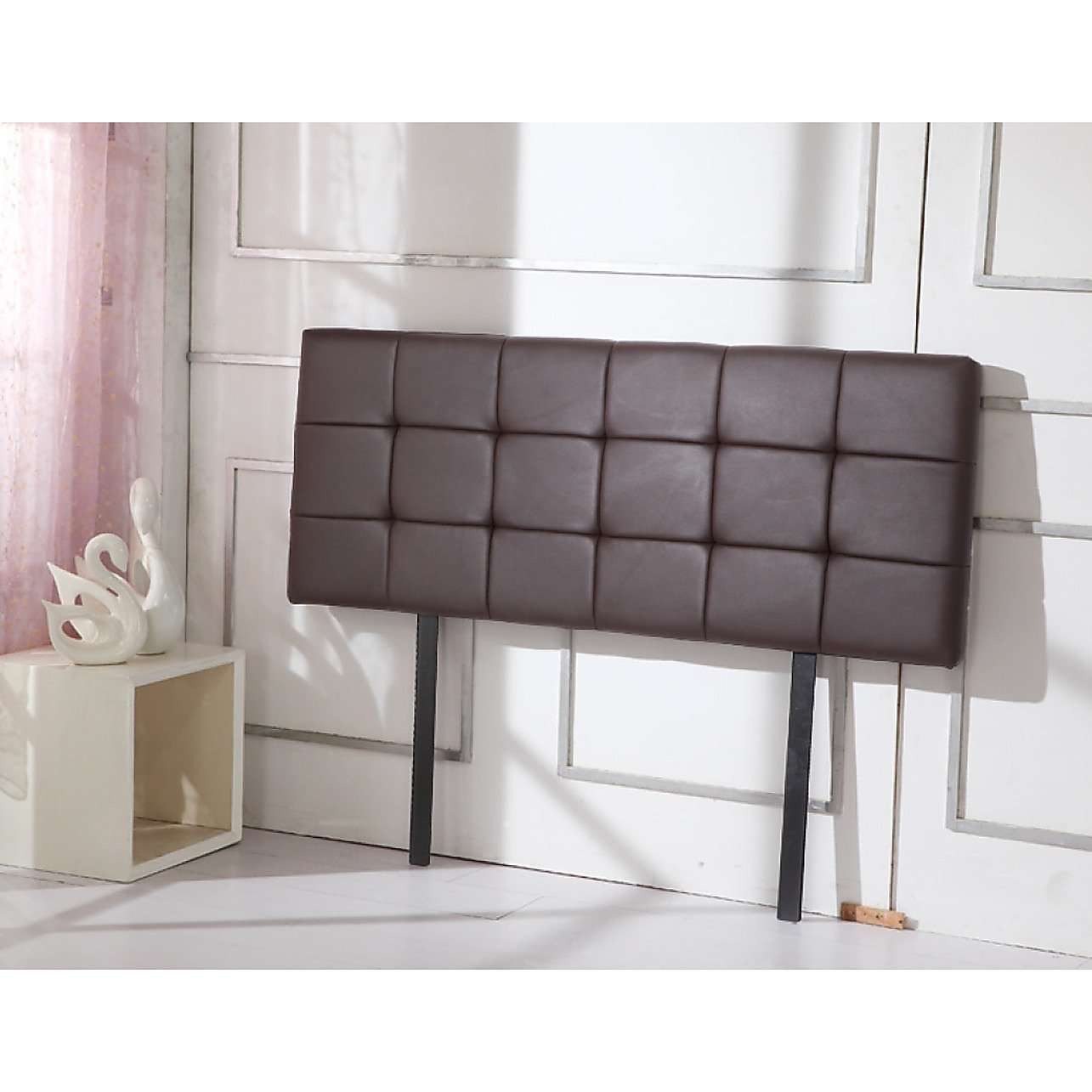 Palermo Bedhead Single / Brown Tuft PU Leather Bedhead - 3 Colours