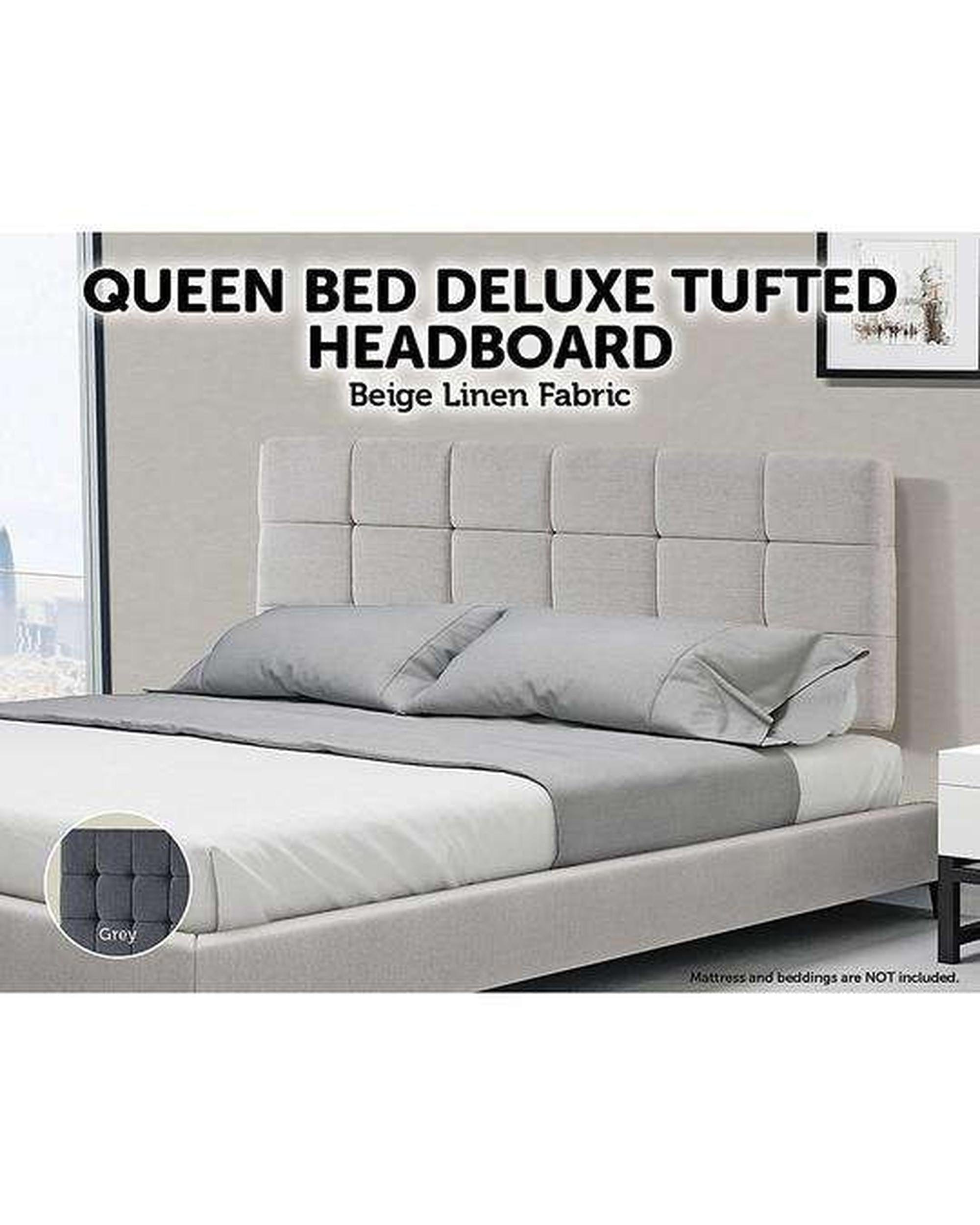 Palermo Bedhead Tuft Fabric Linen Bedhead - 2 Colours