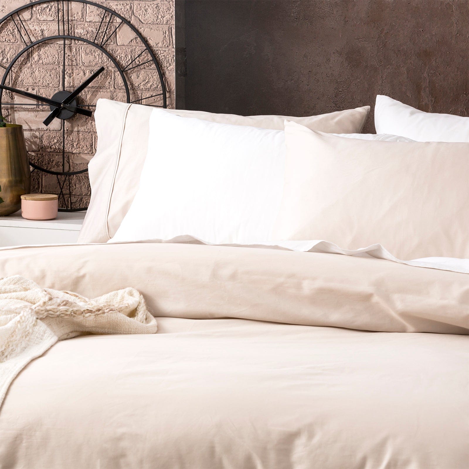 Park Avenue Quilt Cover 500 Thread count Natural Bamboo Cotton Quilt Cover Set - Dove