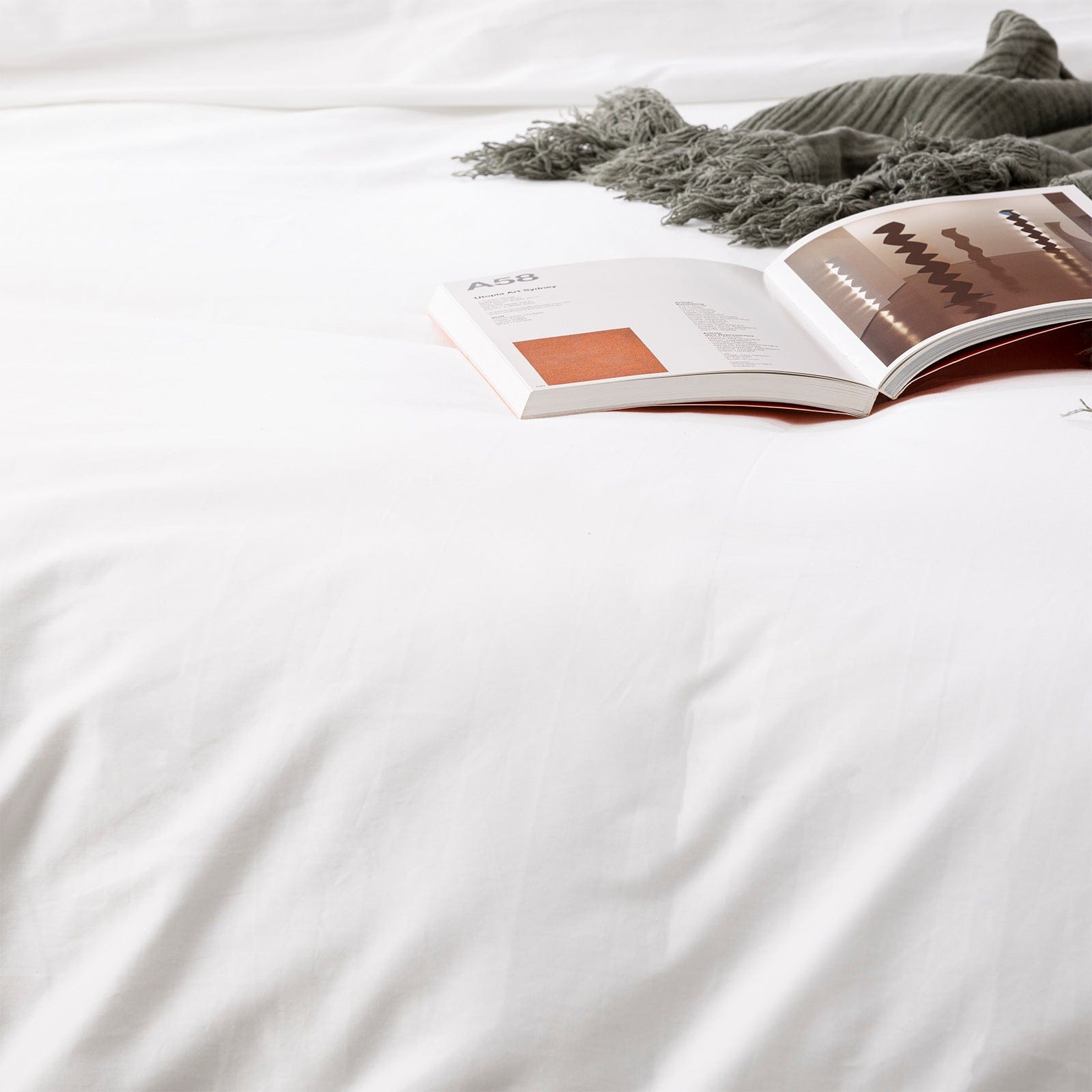 Park Avenue Quilt Cover 500 Thread count Natural Bamboo Cotton Quilt Cover Set - White