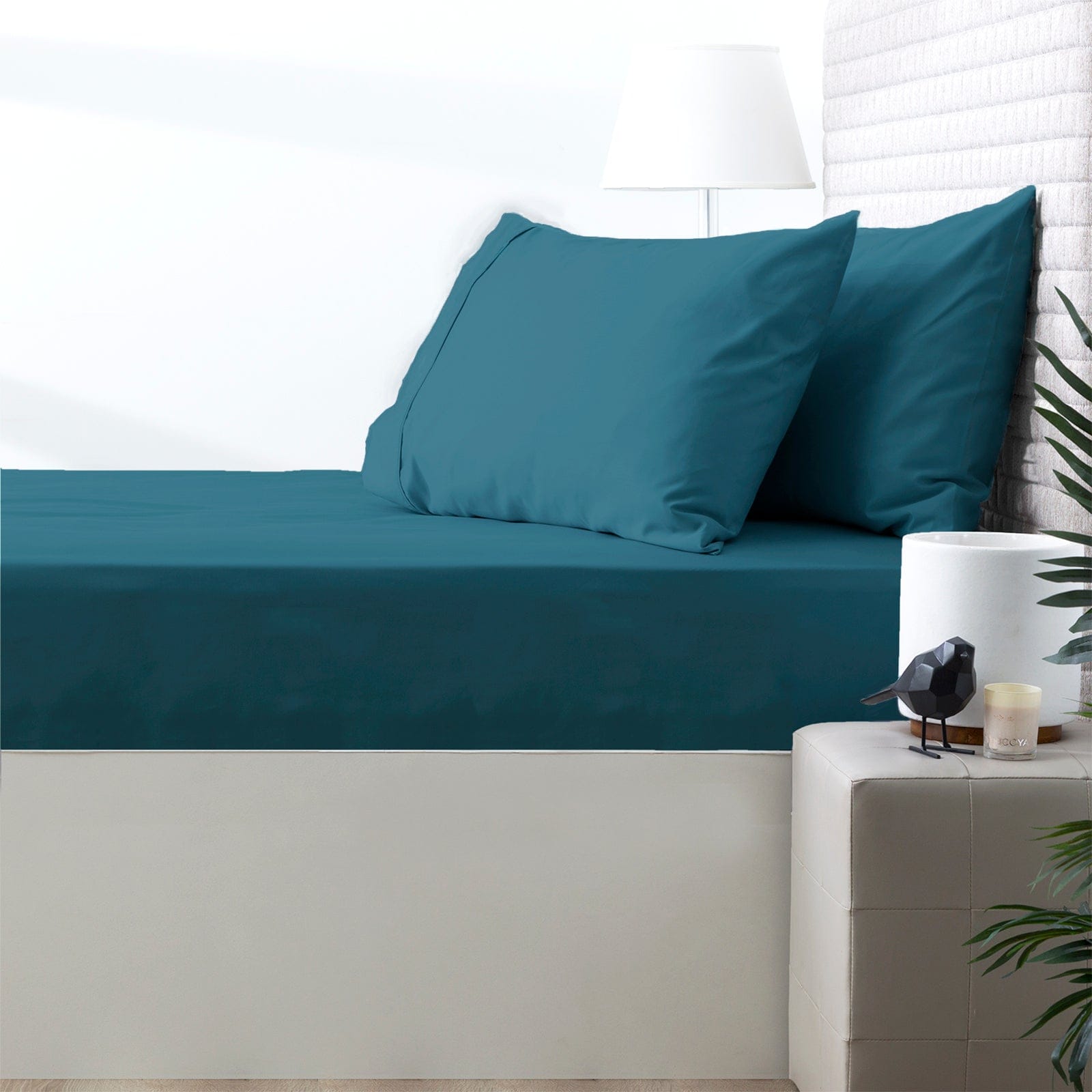 Park Avenue Bed Sheets 500 Thread Count Natural Cotton Combo Set - Teal