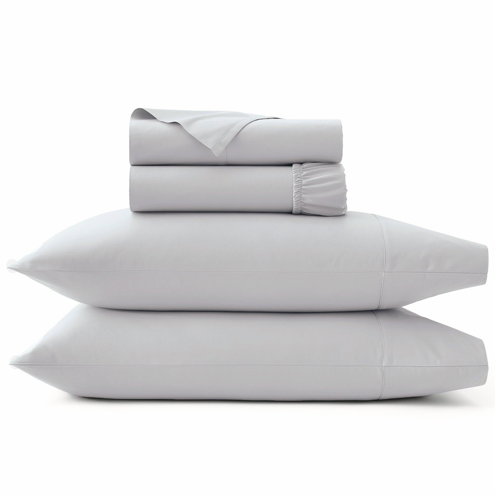 Park Avenue Bed Sheets 500 Thread Count Natural Cotton Sheet Set - Light Grey