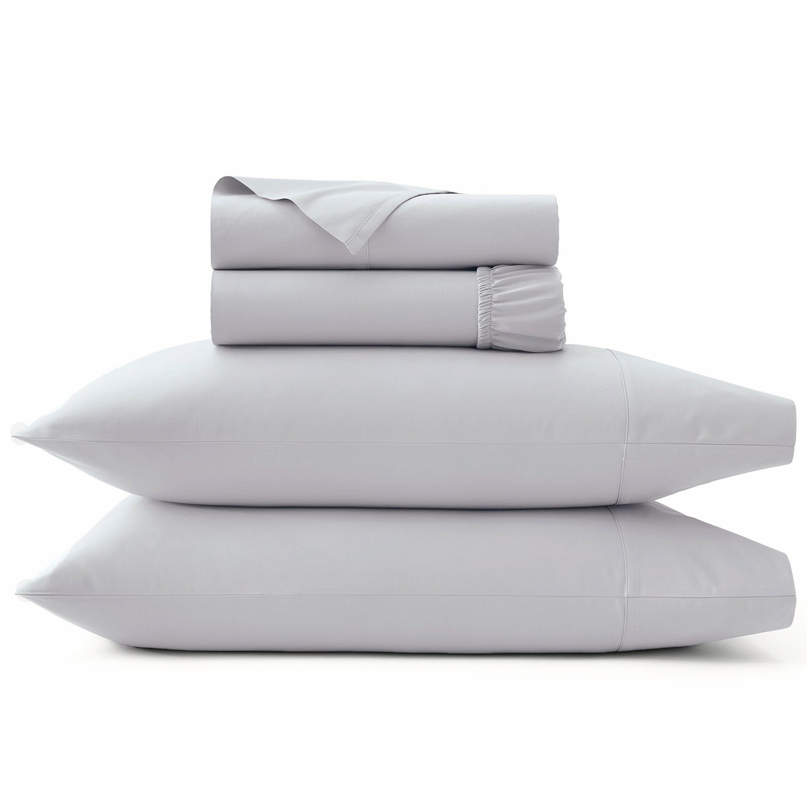 Park Avenue Bed Sheets 500 Thread Count Natural Cotton Sheet Set - Silver