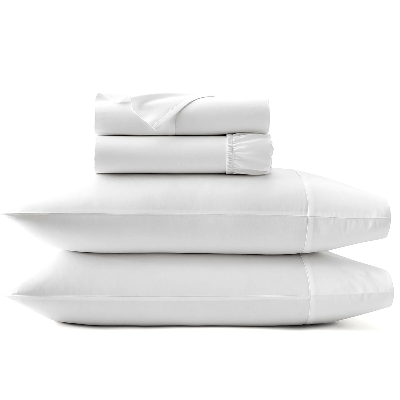 Park Avenue Bed Sheets 500 Thread Count Natural Cotton Sheet Set - White