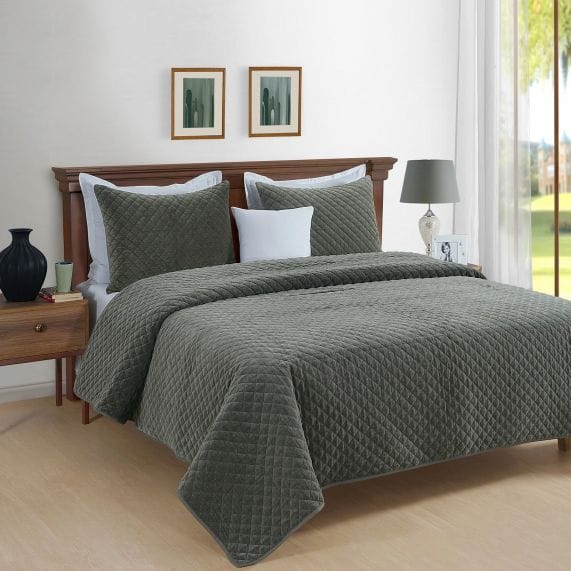 Park Avenue Comforter Amalia Cotton Velvet Quilted Comforter Set