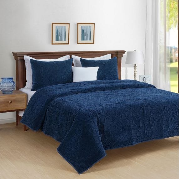 Park Avenue Comforter Charlotte Cotton Velvet Quilted Comforter Set