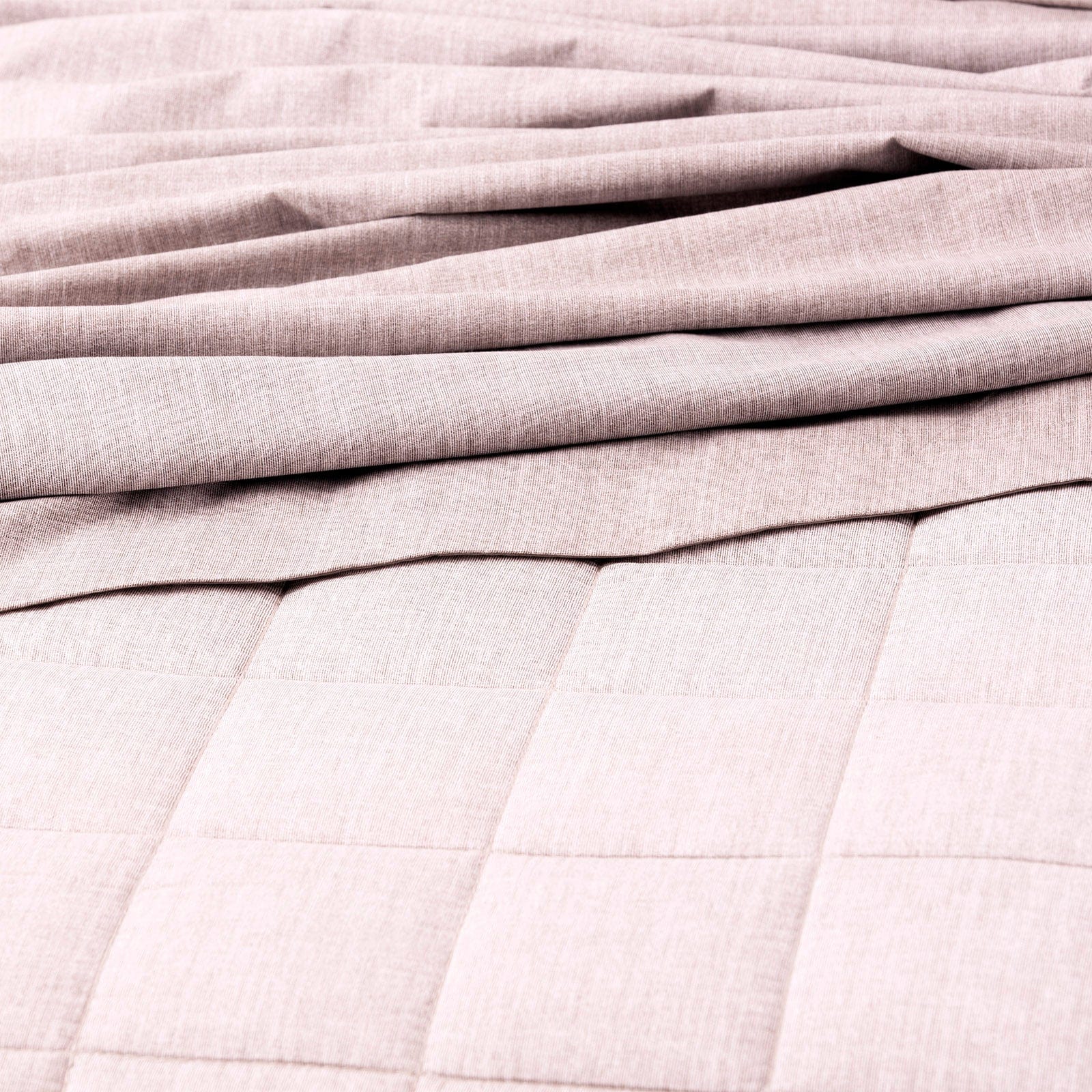 Park Avenue Quilt Cover Paradis washed Chambray Quilted Quilt Cover Set - Plum