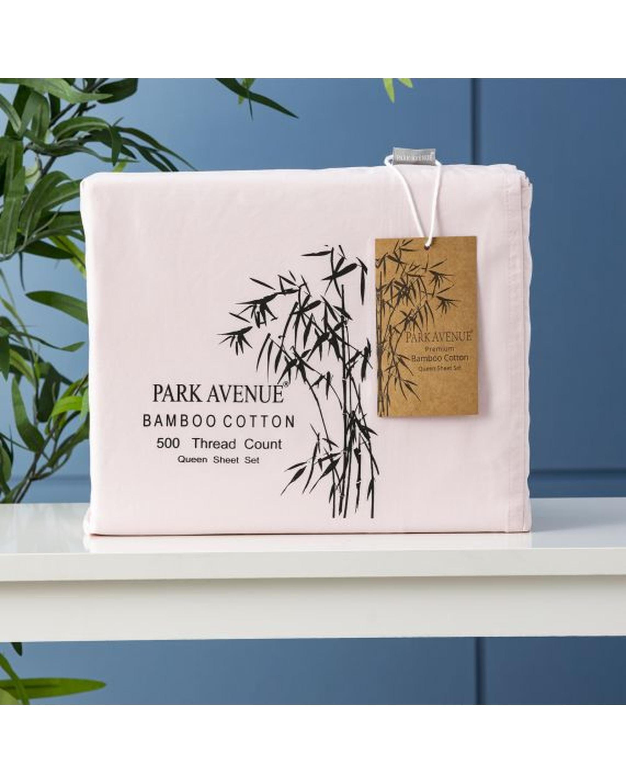 Park Avenue Bed Sheets Single / Peach 500 Thread Count Natural Bamboo Cotton Sheet Sets  - 8 Colours