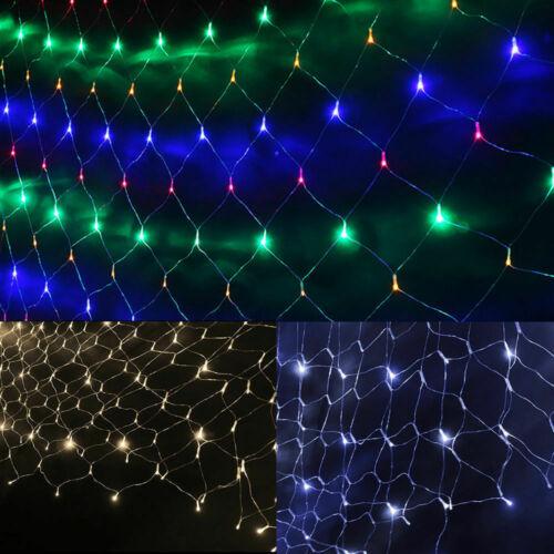320LED Fairy Lights Net Mesh Curtain Multi Colour Big Bedding Australia