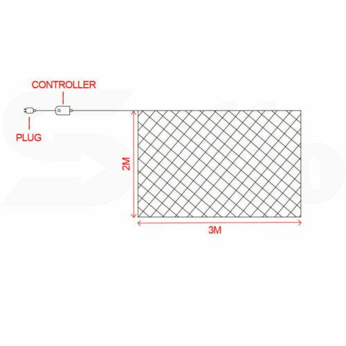 320LED Fairy Lights Net Mesh Curtain Cool White Big Bedding Australia