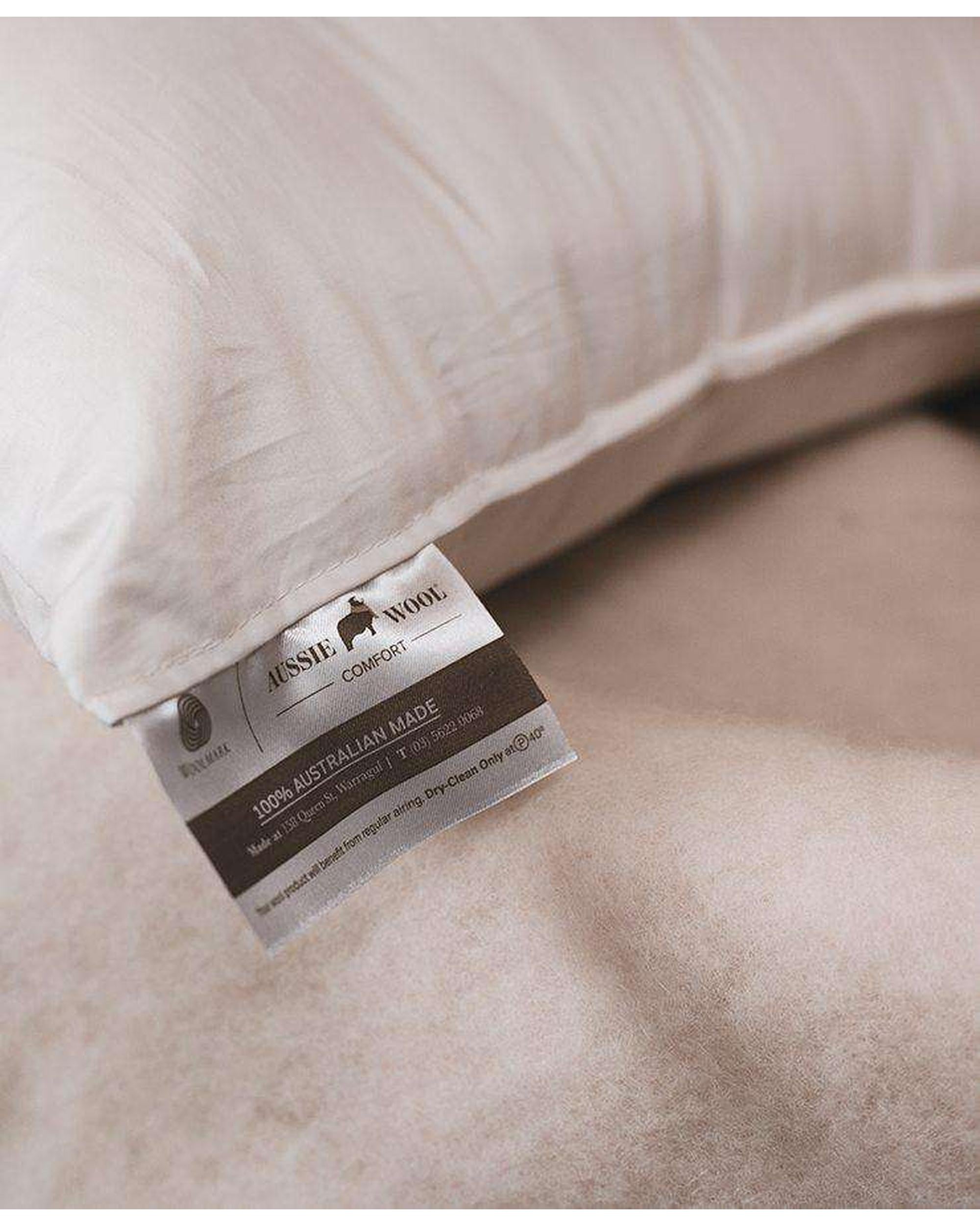 Aussie Wool Comfort 100% Wool TRI Pillow Aussie Wool Comfort