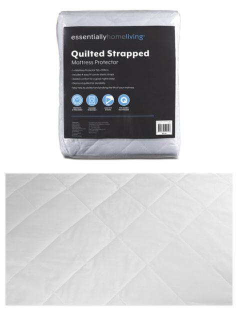 Essential Home Living QUILTED STRAPPED MATTRESS PROTECTOR Essential Home Living