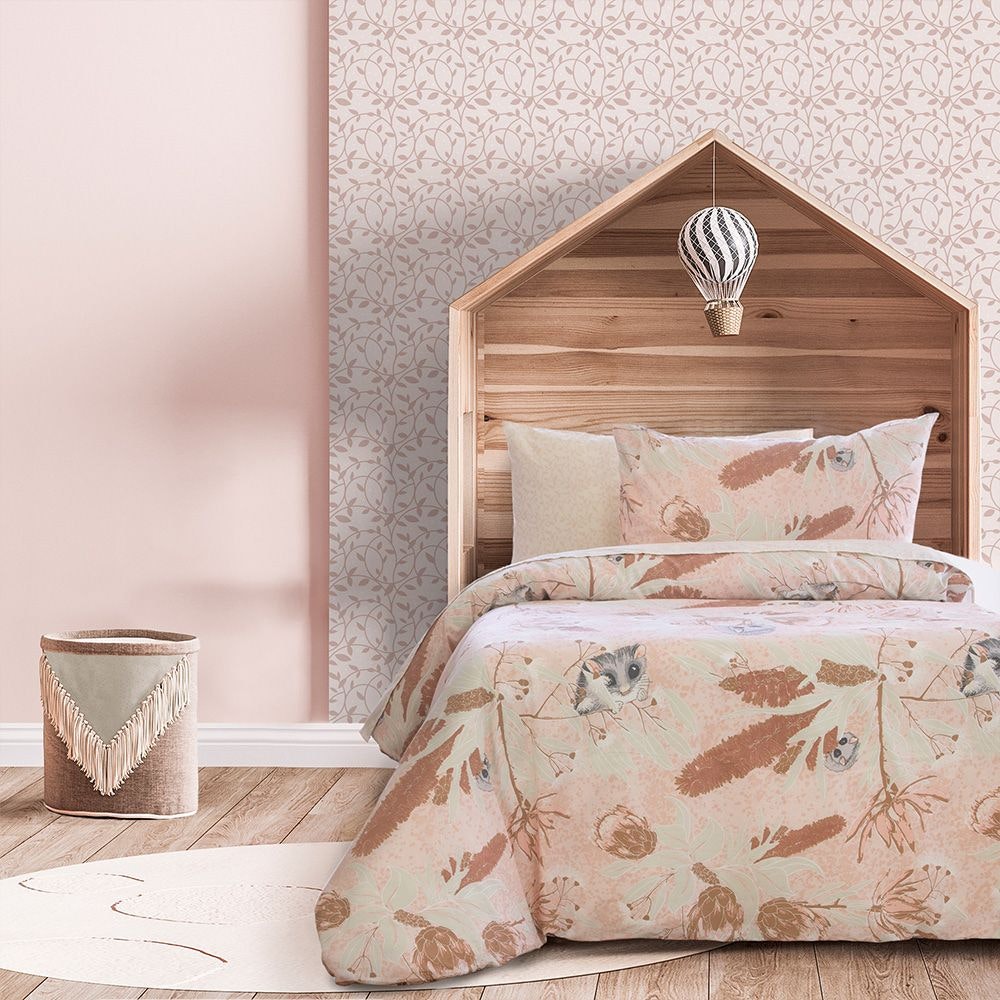 Jelly Bean Kids Bush Baby Quilt Cover Set - Pink Jelly Bean Kids