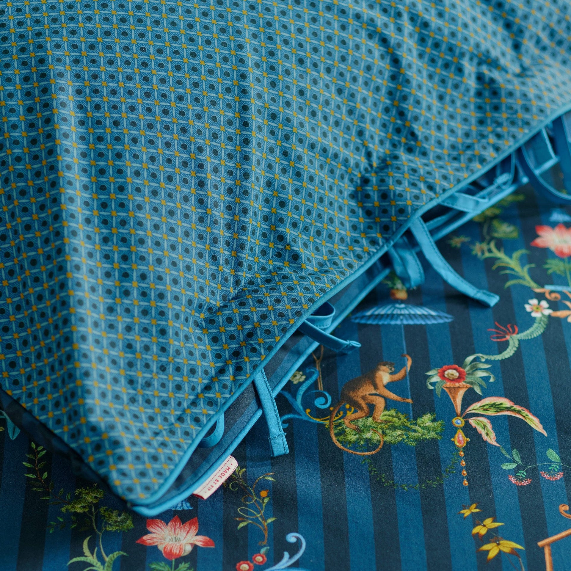 Pip Studio Quilt Cover Pip Studio Singerie Dark Blue Cotton Quilt Cover Set