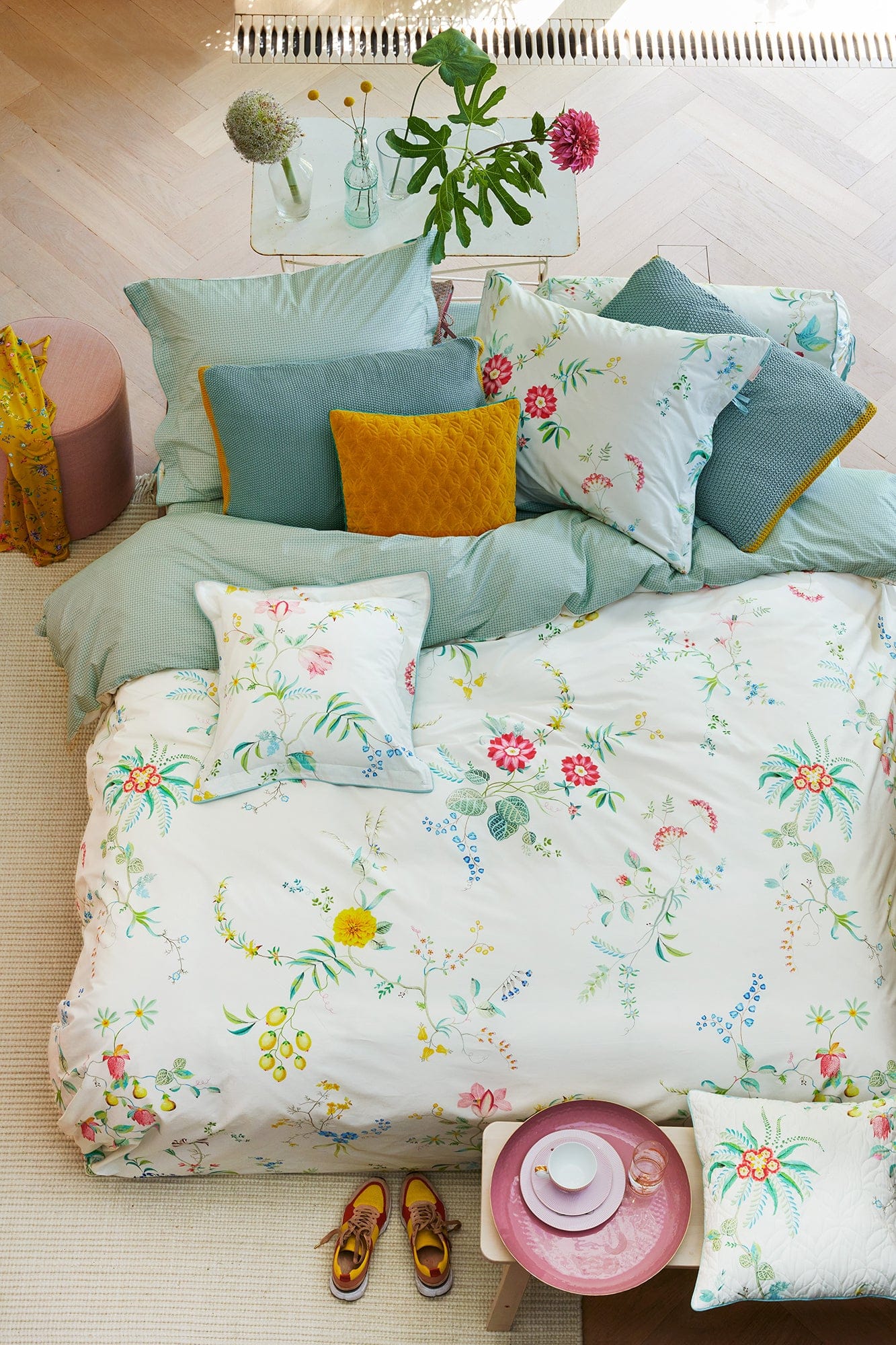 Pip Studio Quilt Cover Pip Studio White Fleur Grandeur Cotton Quilt Cover Set