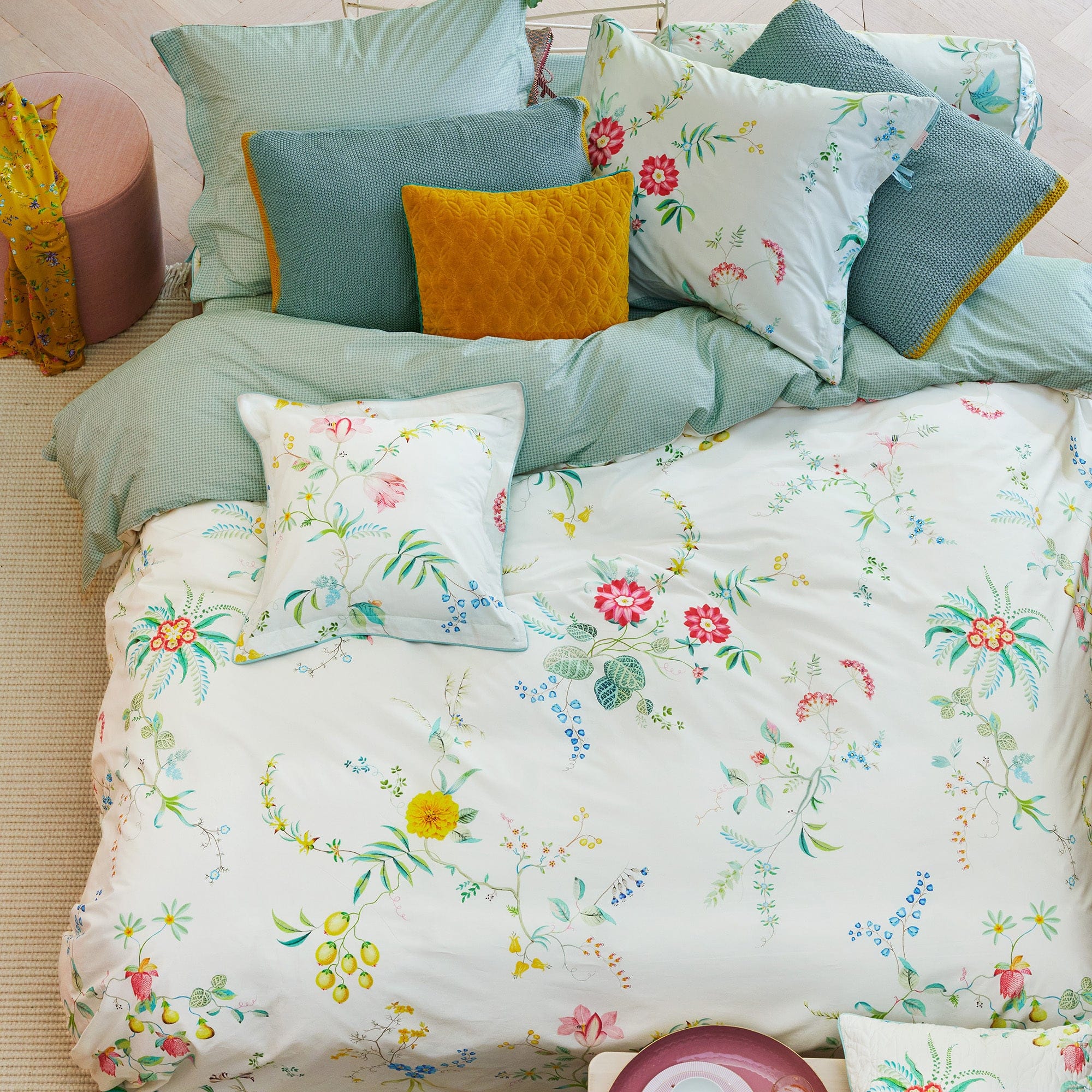 Pip Studio Quilt Cover Pip Studio White Fleur Grandeur Cotton Quilt Cover Set