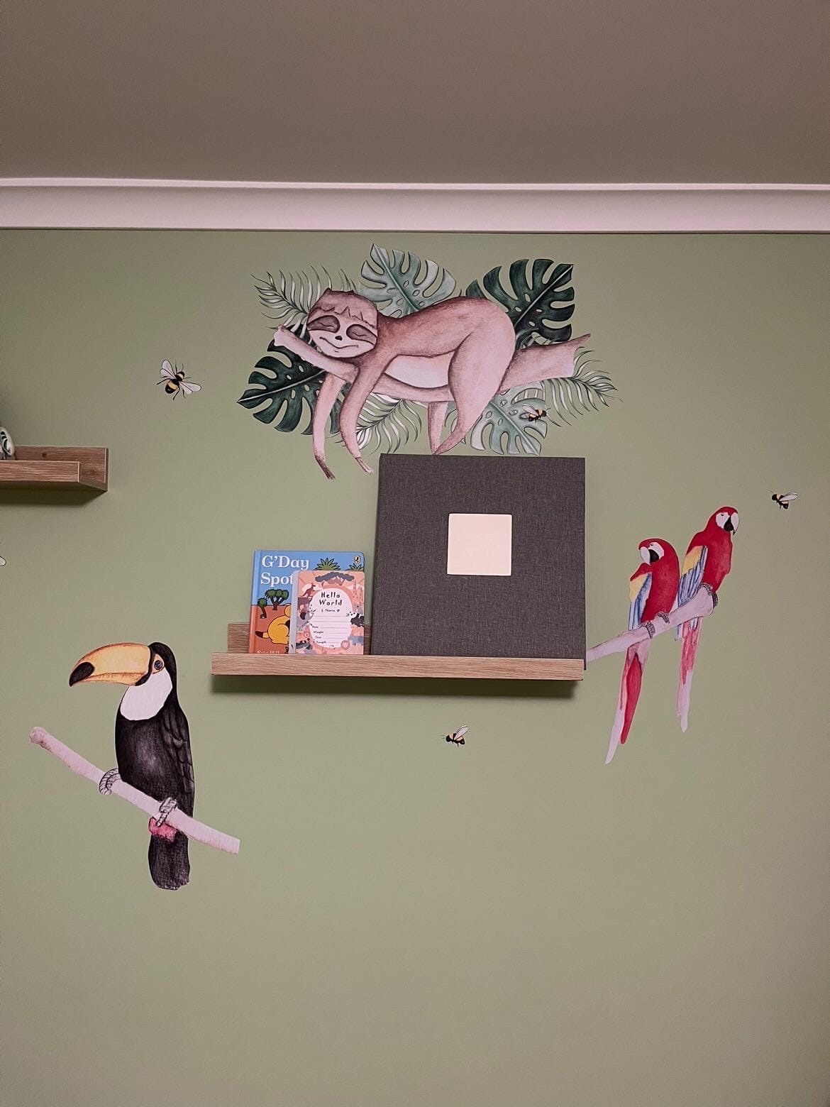 Polka Art Wall Decal African Animals Australian Design Hand Painted Peel & Stick, Removable Wall Decal. Nursery, Kids Playroom, Kids Teens Bedroom