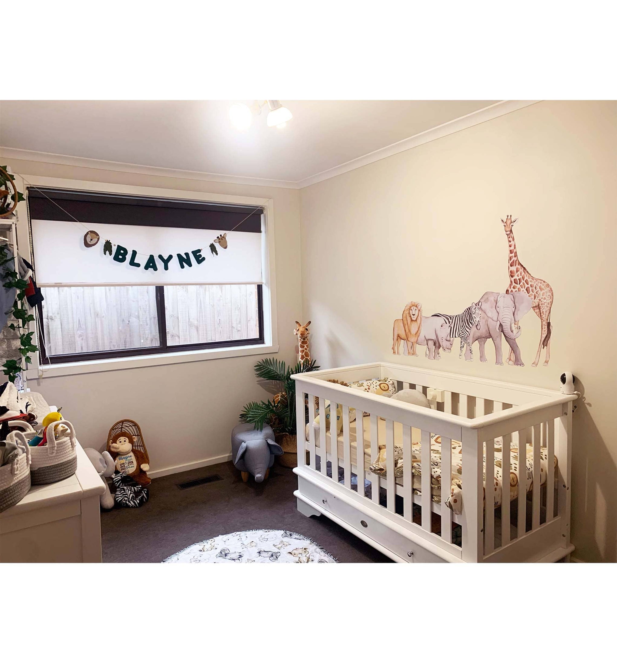 Polka Art Wall Decal African Animals Australian Design Hand Painted Peel & Stick, Removable Wall Decal. Nursery, Kids Playroom, Kids Teens Bedroom