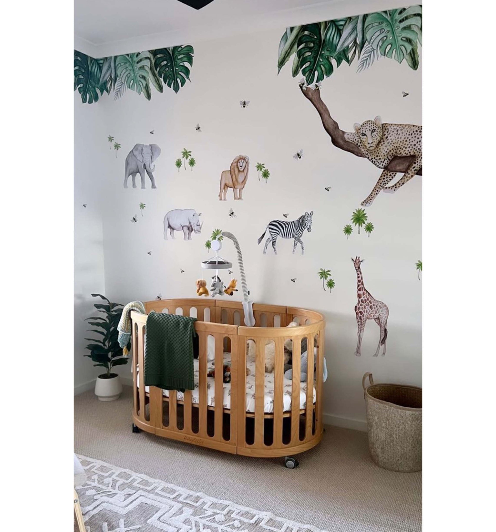Polka Art Wall Decal African Animals Australian Design Hand Painted Peel & Stick, Removable Wall Decal. Nursery, Kids Playroom, Kids Teens Bedroom