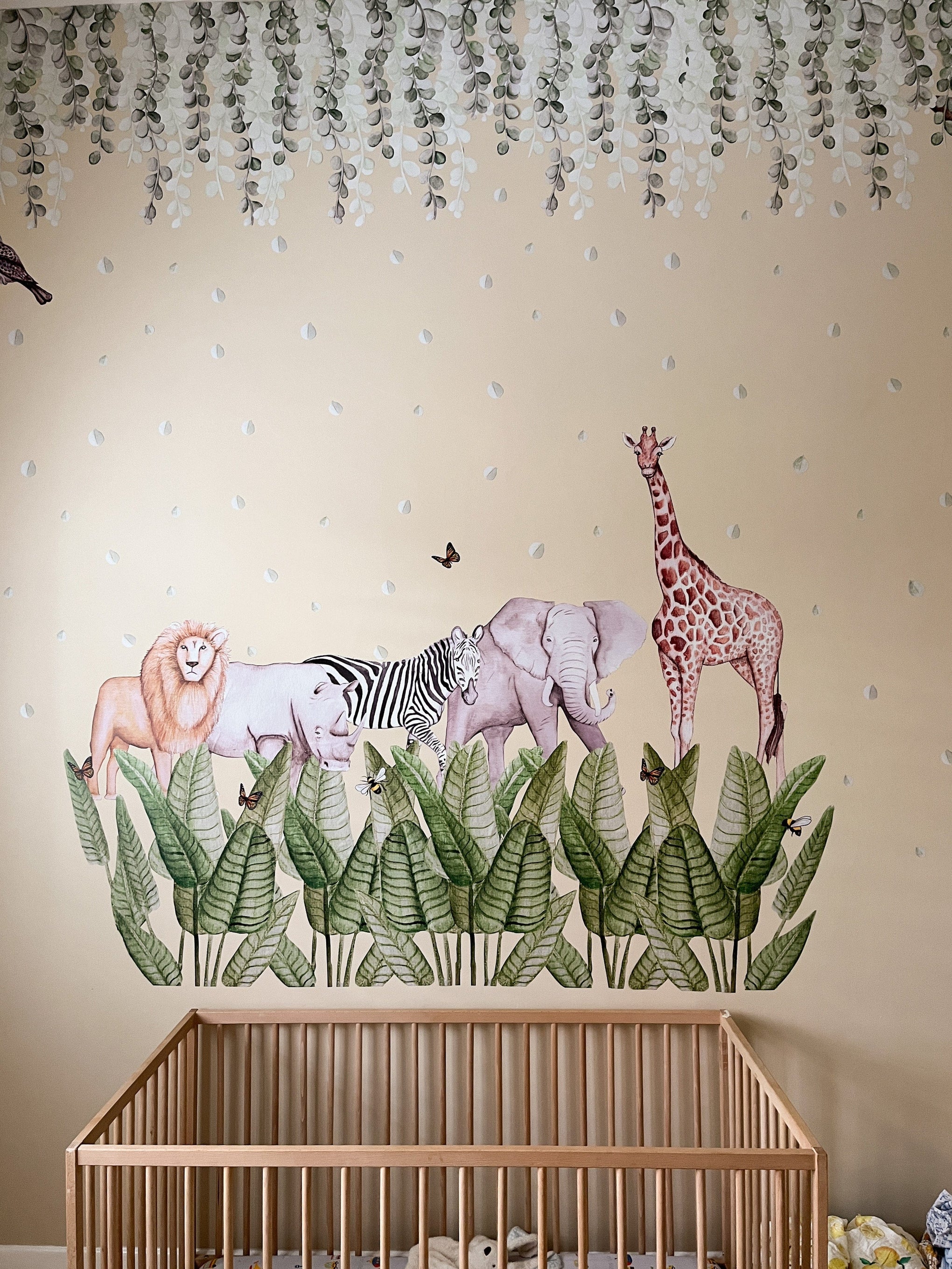 Polka Art Wall Decal African Animals Australian Design Hand Painted Peel & Stick, Removable Wall Decal. Nursery, Kids Playroom, Kids Teens Bedroom