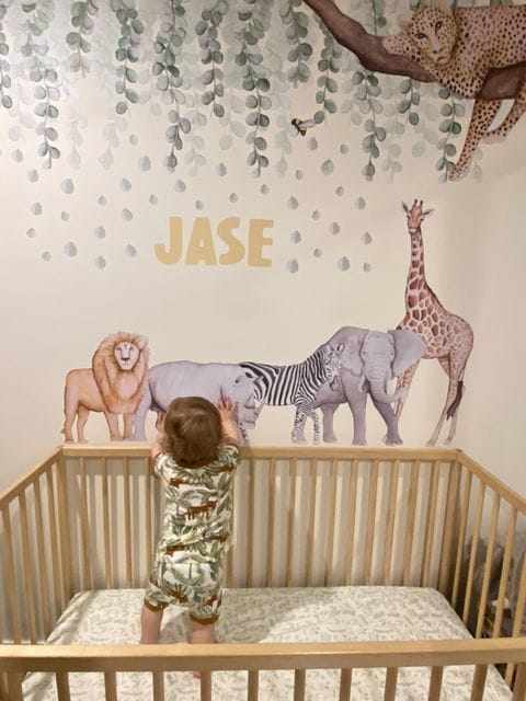Polka Art Wall Decal African Animals Australian Design Hand Painted Peel & Stick, Removable Wall Decal. Nursery, Kids Playroom, Kids Teens Bedroom