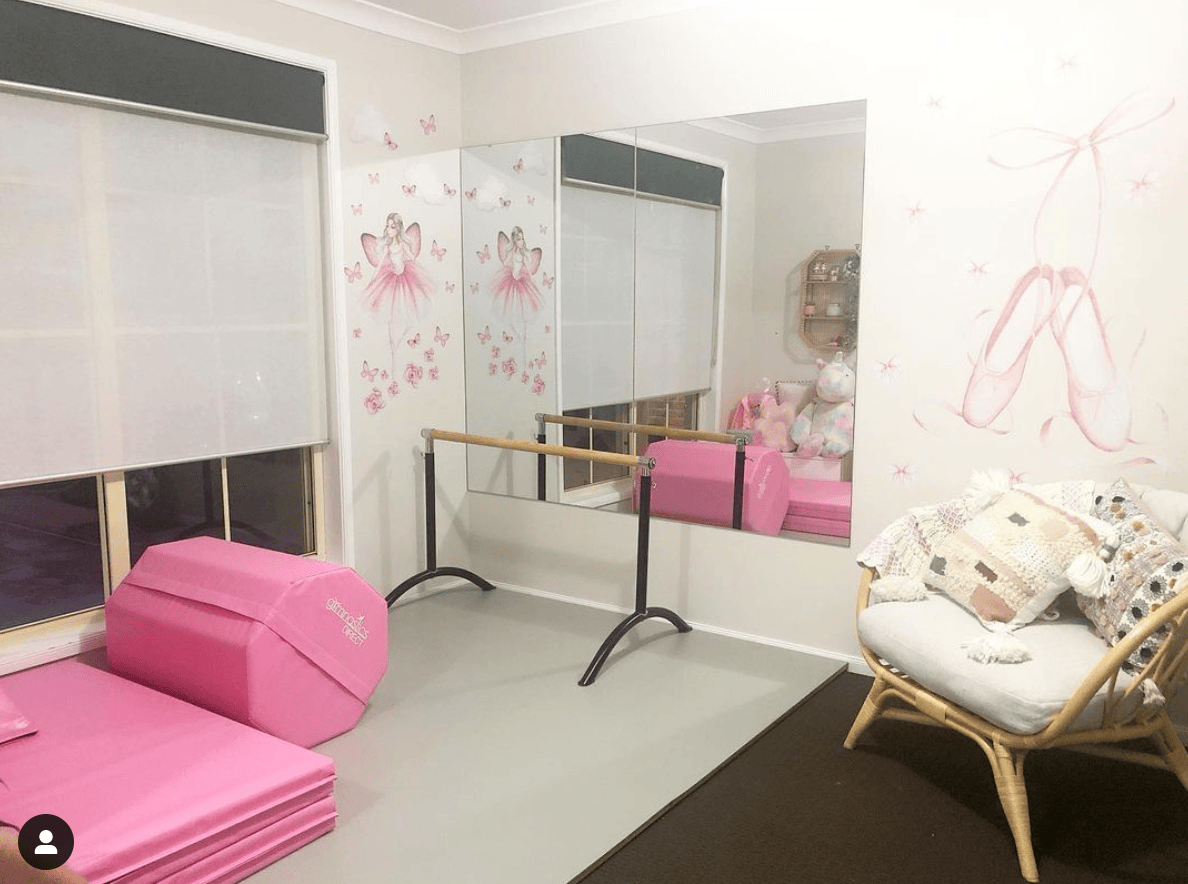 Polka Art Wall Decal Ballet Slippers & Bows Australian Design Hand Painted Peel & Stick, Removable Wall Decal. Nursery, Kids Playroom, Kids Teens Bedroom