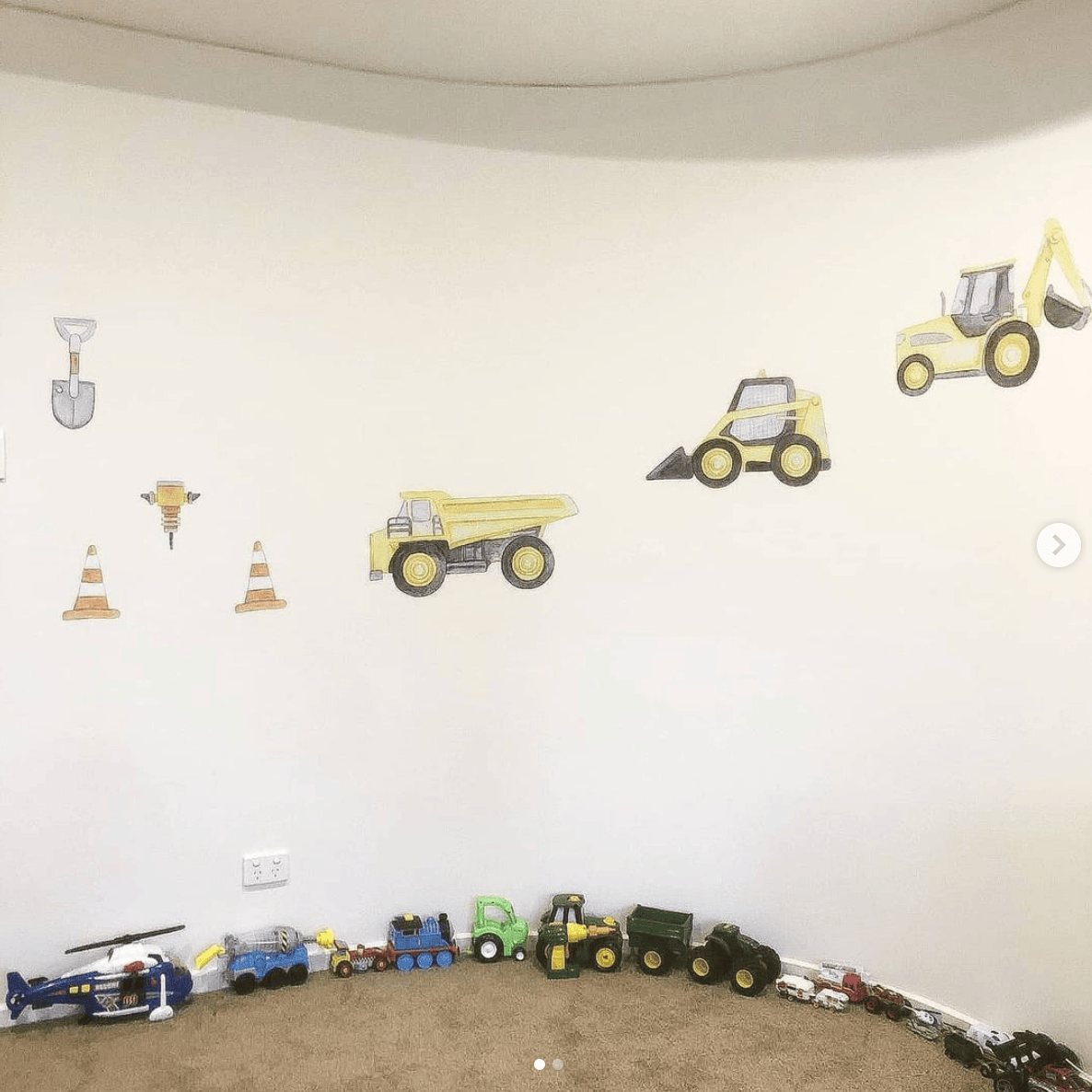 Polka Art Wall Decal Construction Set Australian Design Hand Painted Peel & Stick, Removable Wall Decal. Nursery, Kids Playroom, Kids Teens Bedroom