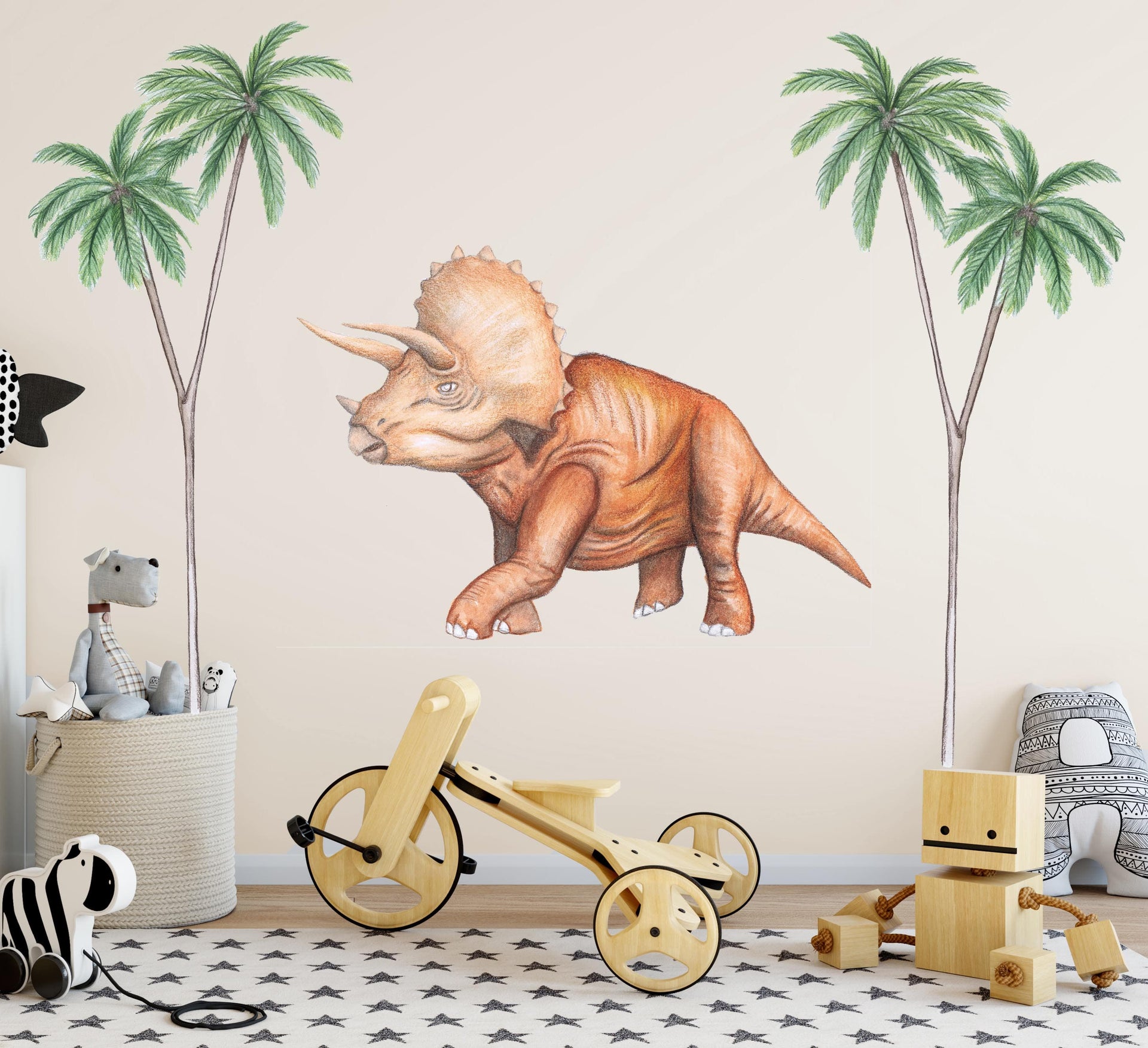 Polka Art Wall Decal Dinosaurs Wall Decals Australian Design Hand Painted Peel & Stick, Removable Wall Decal. Nursery, Kids Playroom, Kids Teens Bedroom