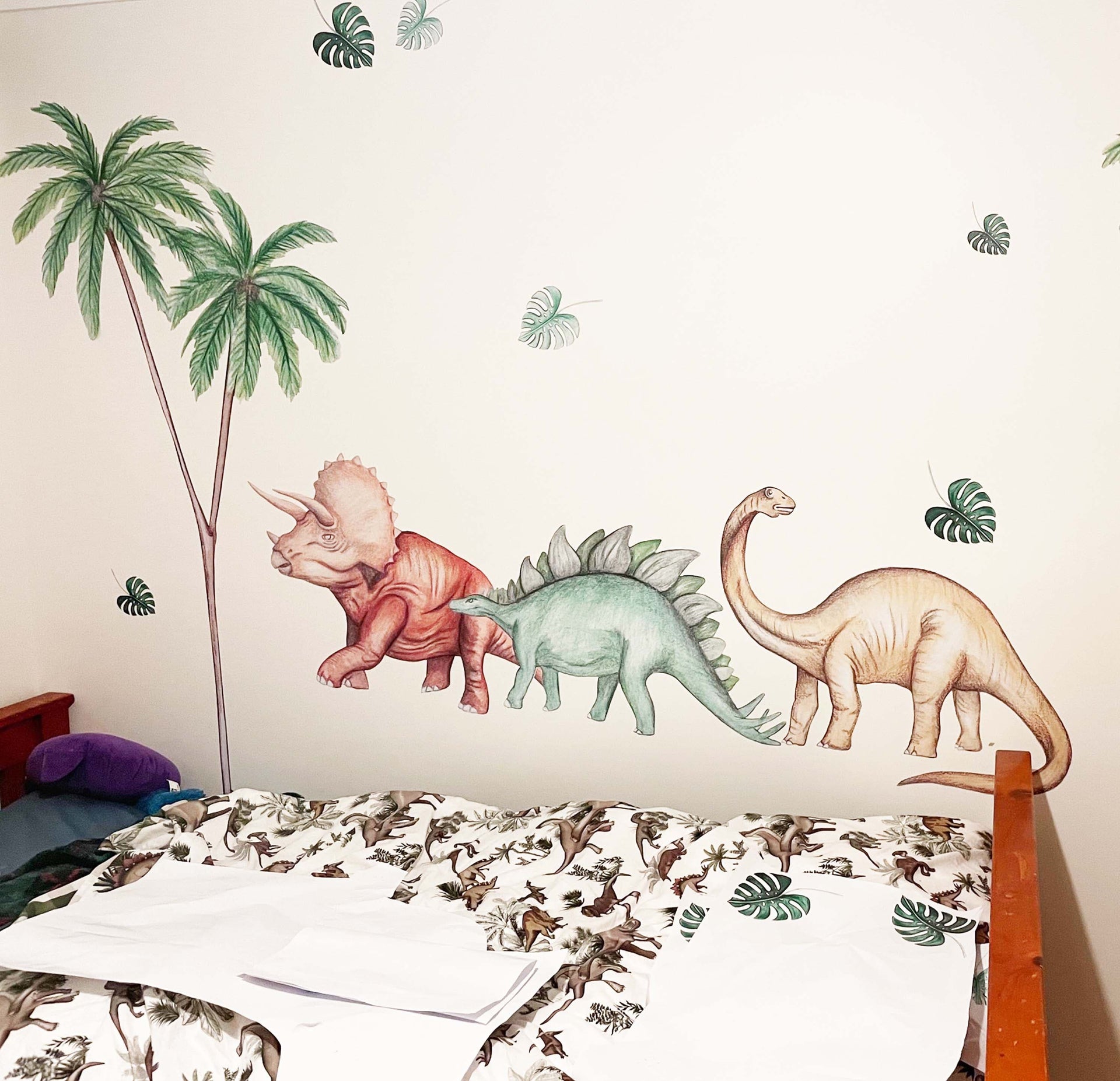 Polka Art Wall Decal Dinosaurs Wall Decals Australian Design Hand Painted Peel & Stick, Removable Wall Decal. Nursery, Kids Playroom, Kids Teens Bedroom