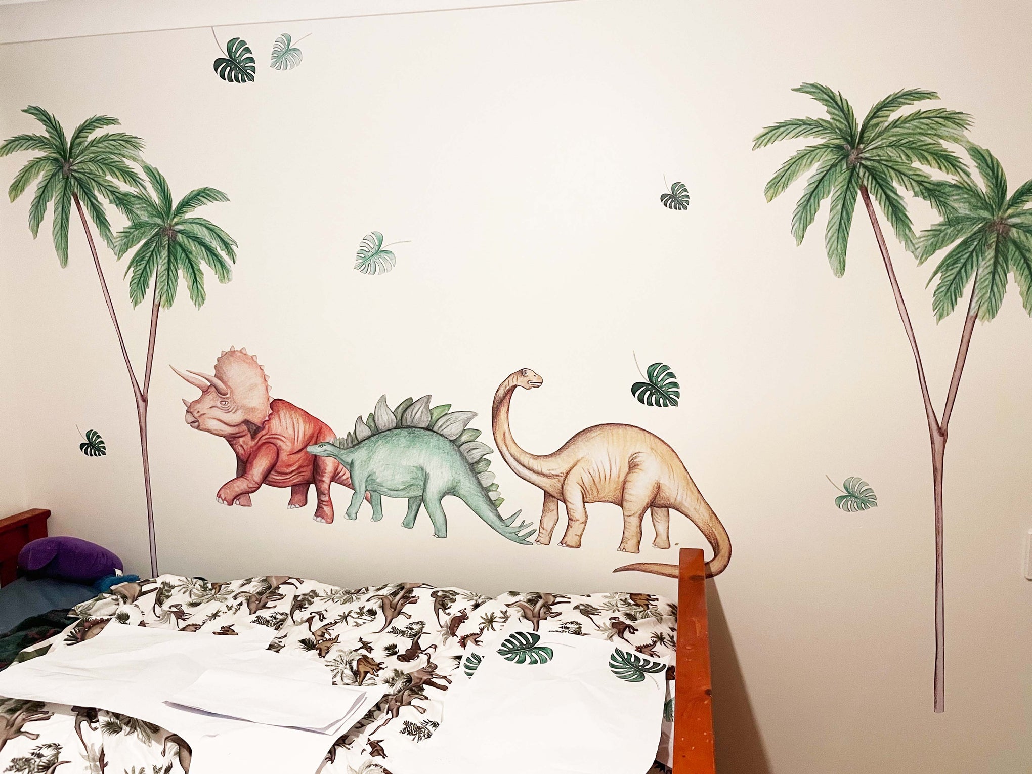 Polka Art Wall Decal Dinosaurs Wall Decals Australian Design Hand Painted Peel & Stick, Removable Wall Decal. Nursery, Kids Playroom, Kids Teens Bedroom