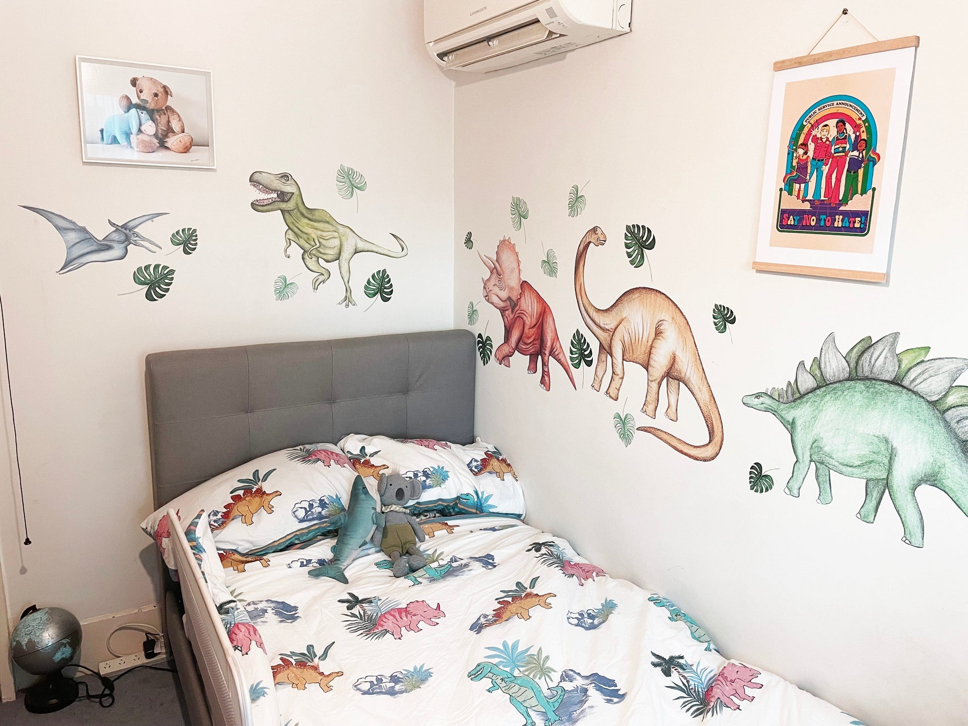 Polka Art Wall Decal Dinosaurs Wall Decals Australian Design Hand Painted Peel & Stick, Removable Wall Decal. Nursery, Kids Playroom, Kids Teens Bedroom