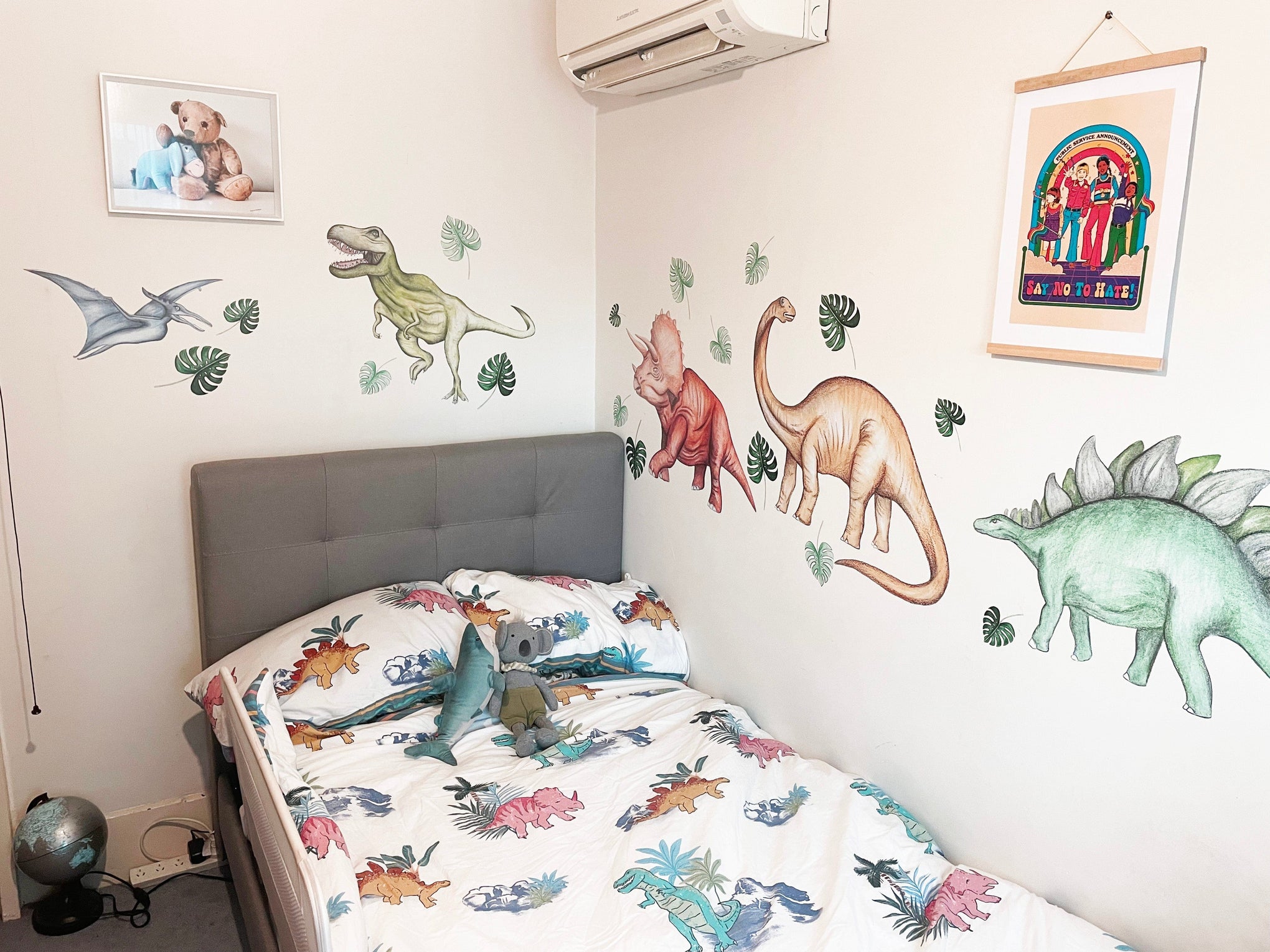Polka Art Wall Decal Dinosaurs Wall Decals Australian Design Hand Painted Peel & Stick, Removable Wall Decal. Nursery, Kids Playroom, Kids Teens Bedroom