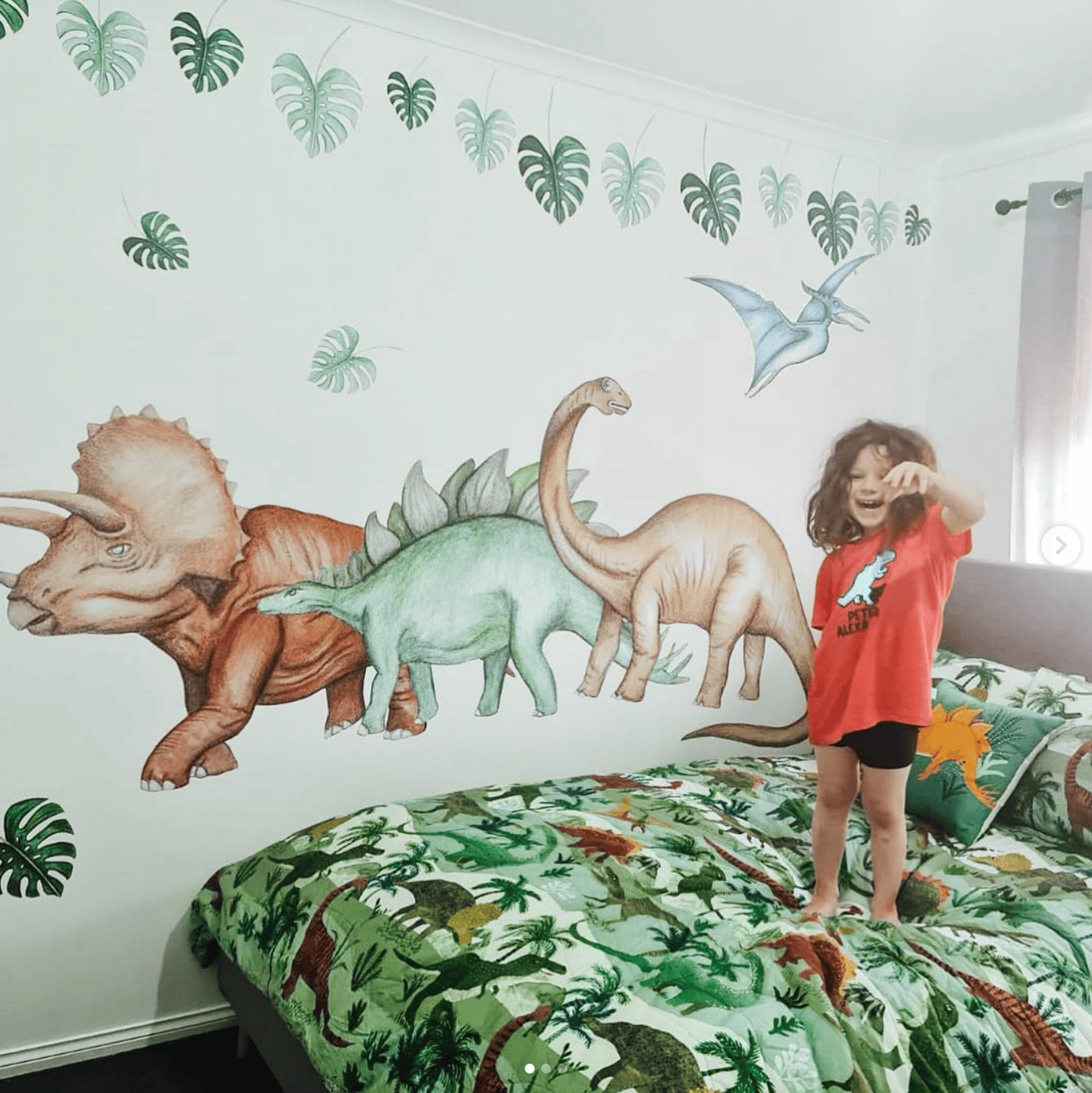Polka Art Wall Decal Dinosaurs Wall Decals Australian Design Hand Painted Peel & Stick, Removable Wall Decal. Nursery, Kids Playroom, Kids Teens Bedroom