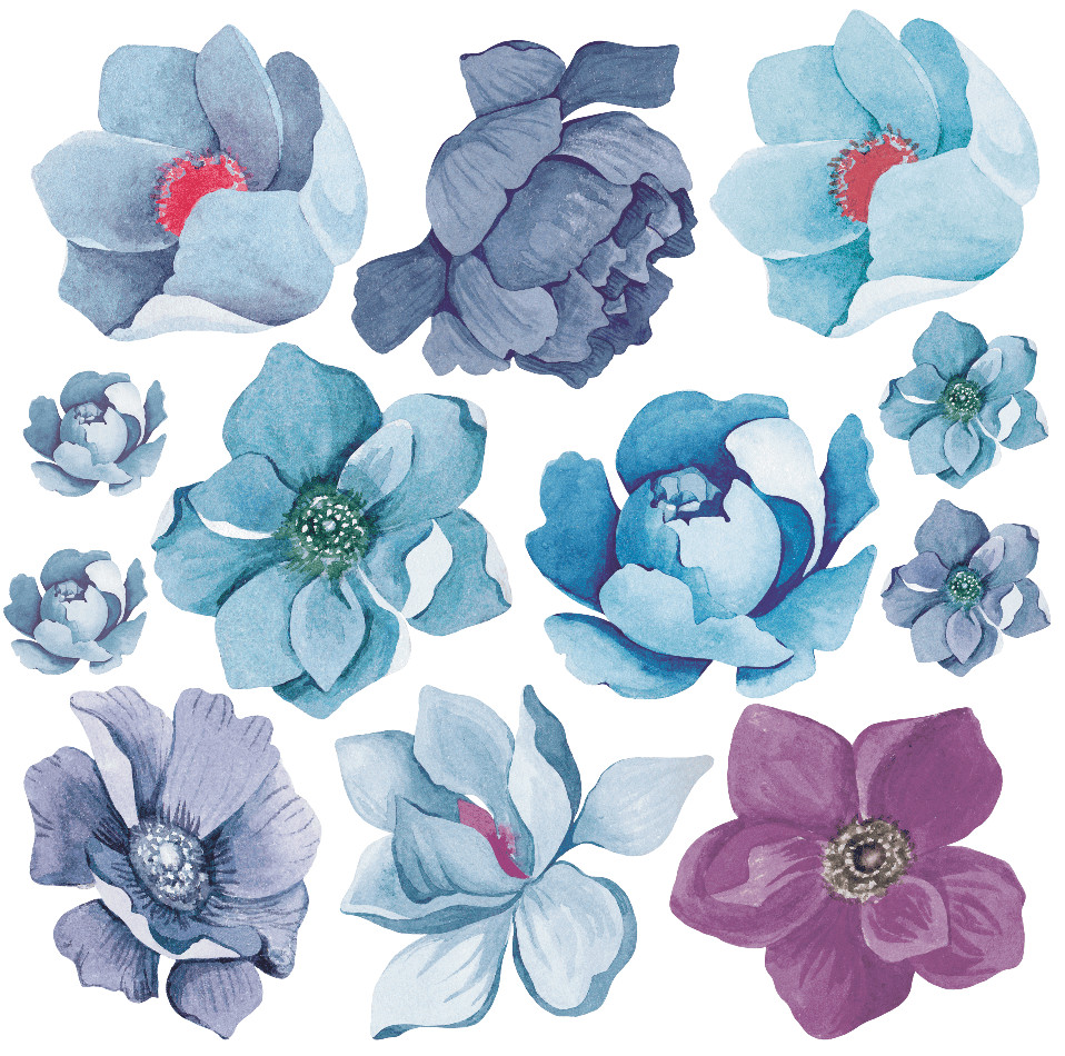 Polka Art Wall Decal Flower Power Australian Design Hand Painted Peel & Stick, Removable Wall Decal. Nursery, Kids Playroom, Kids Teens Bedroom