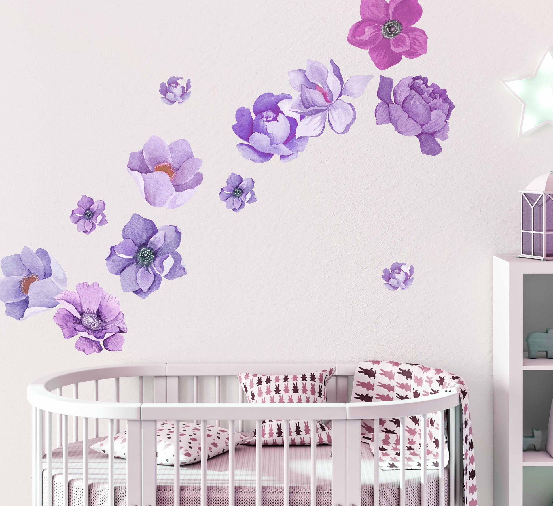Polka Art Wall Decal Flower Power Australian Design Hand Painted Peel & Stick, Removable Wall Decal. Nursery, Kids Playroom, Kids Teens Bedroom