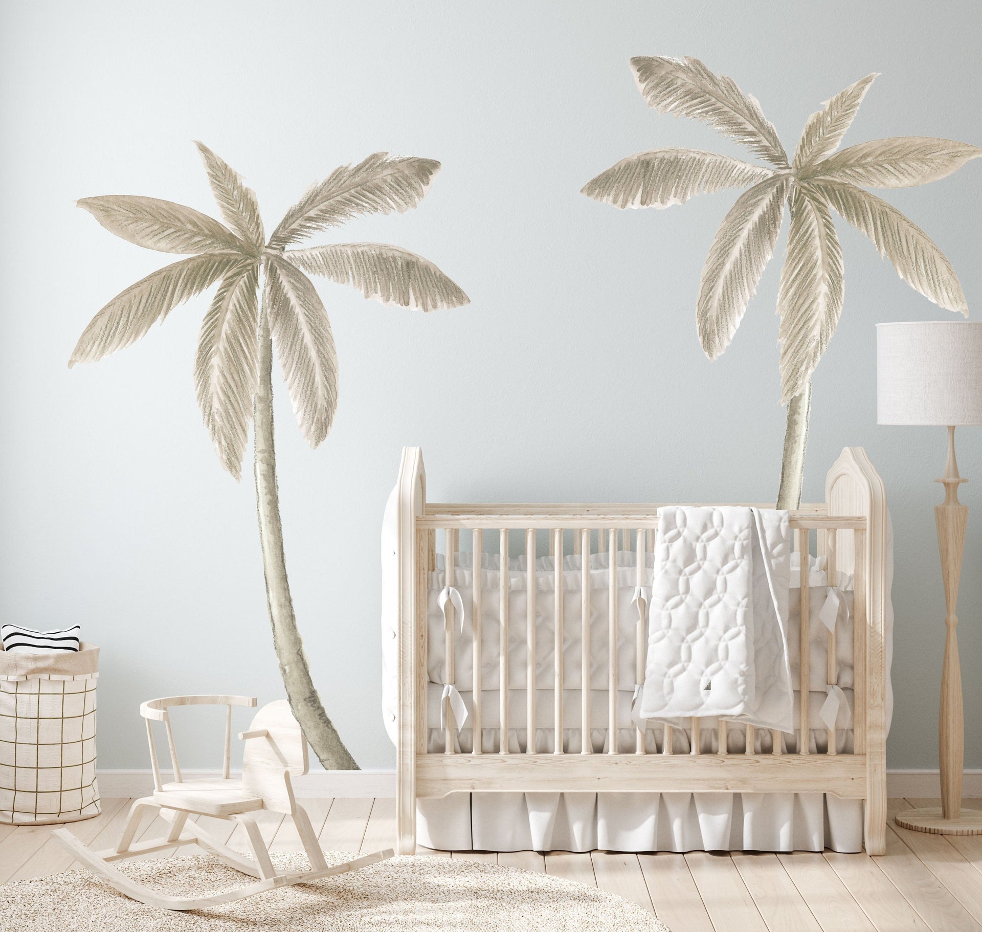 Polka Art Wall Decal Large Palm Tree Wall Decals Australian Design Hand Painted Peel & Stick, Removable Wall Decal. Nursery, Kids Playroom, Kids Teens Bedroom