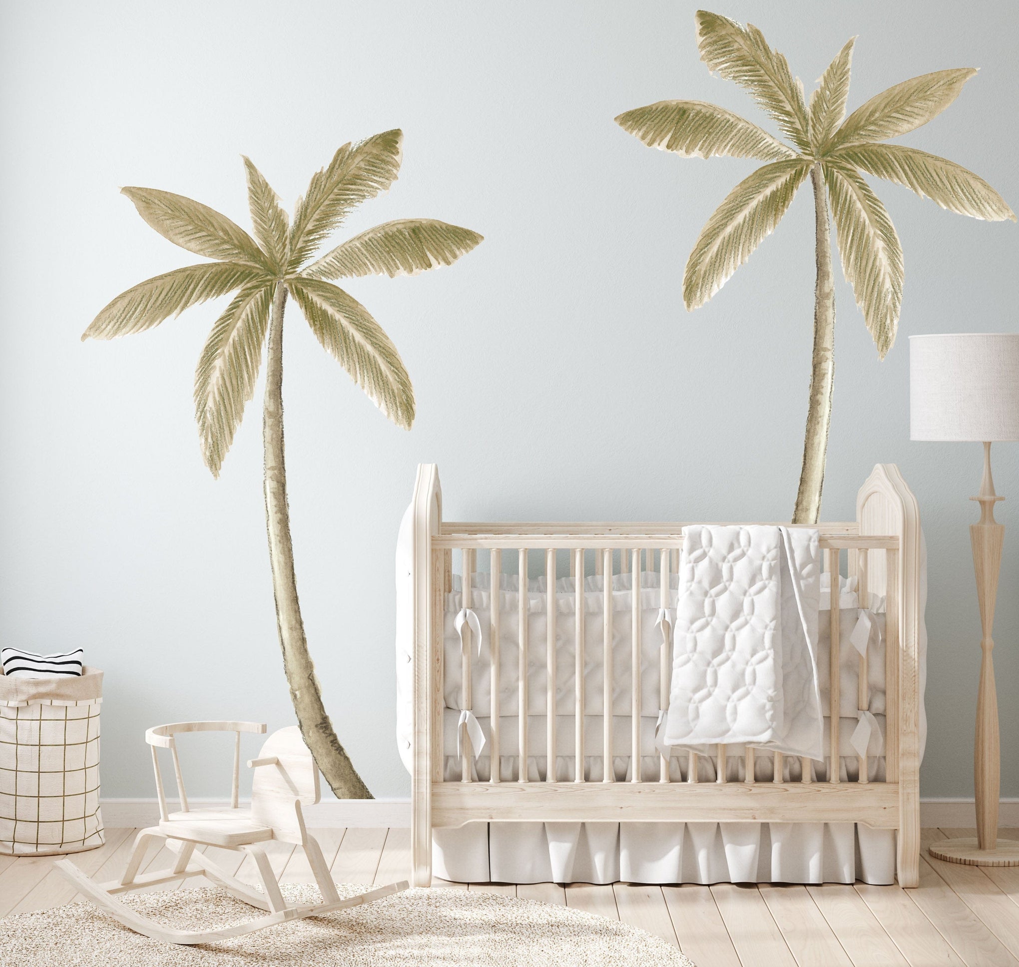 Polka Art Wall Decal Large Palm Tree Wall Decals Australian Design Hand Painted Peel & Stick, Removable Wall Decal. Nursery, Kids Playroom, Kids Teens Bedroom