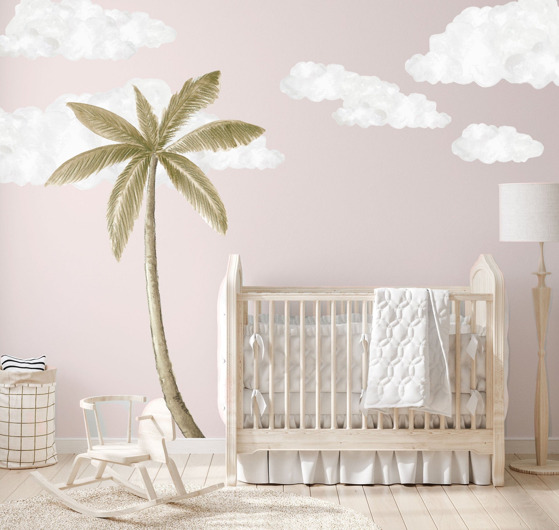 Polka Art Wall Decal Large Palm Tree Wall Decals Australian Design Hand Painted Peel & Stick, Removable Wall Decal. Nursery, Kids Playroom, Kids Teens Bedroom