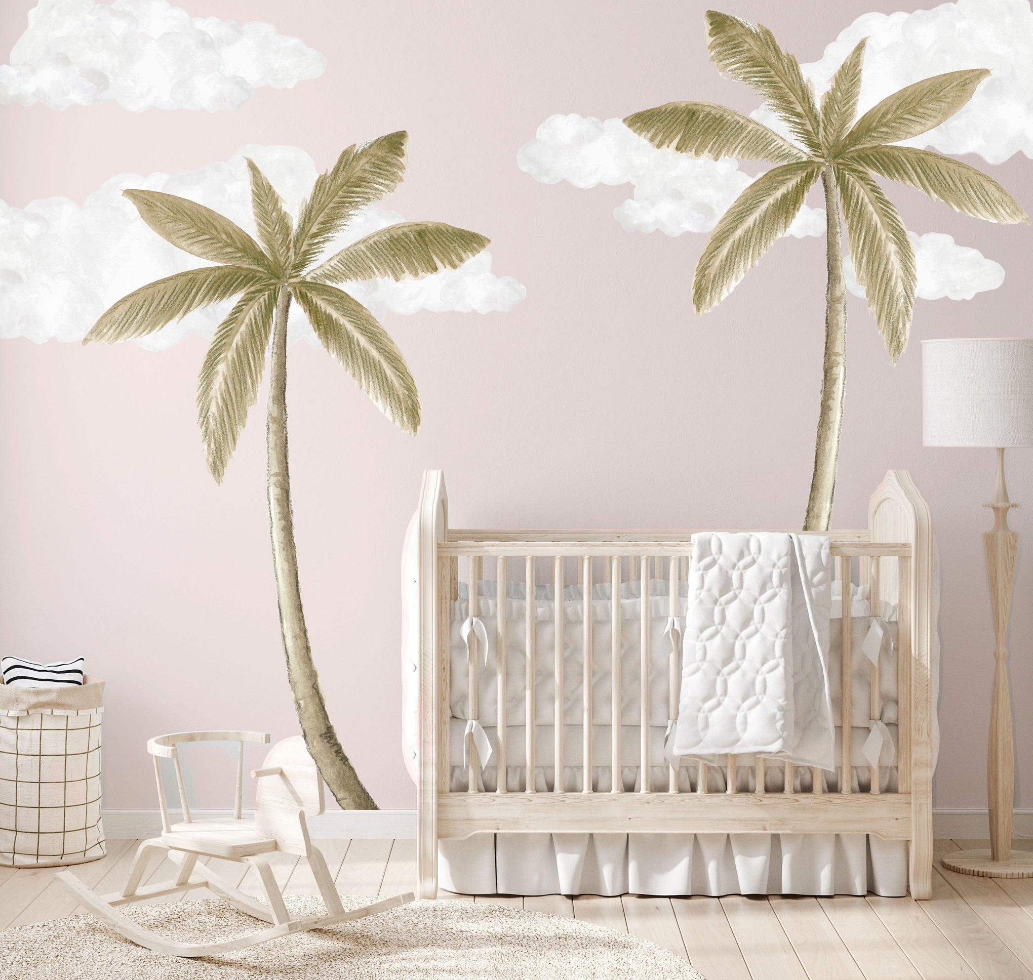 Polka Art Wall Decal Large Palm Tree Wall Decals Australian Design Hand Painted Peel & Stick, Removable Wall Decal. Nursery, Kids Playroom, Kids Teens Bedroom