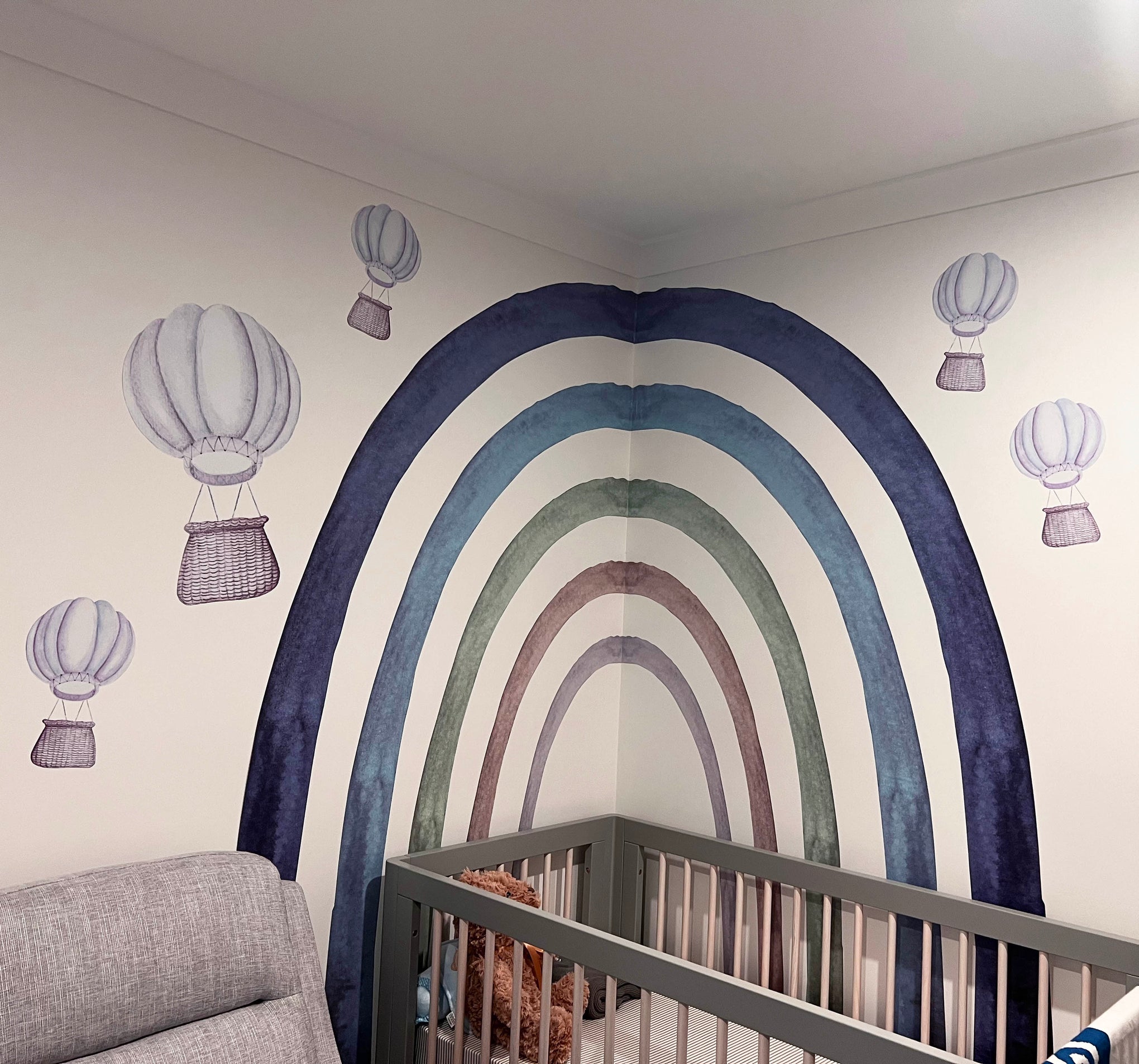 Polka Art Wall Decal Large Rainbow Wall Decals Australian Design Hand Painted Peel & Stick, Removable Wall Decal. Nursery, Kids Playroom, Kids Teens Bedroom